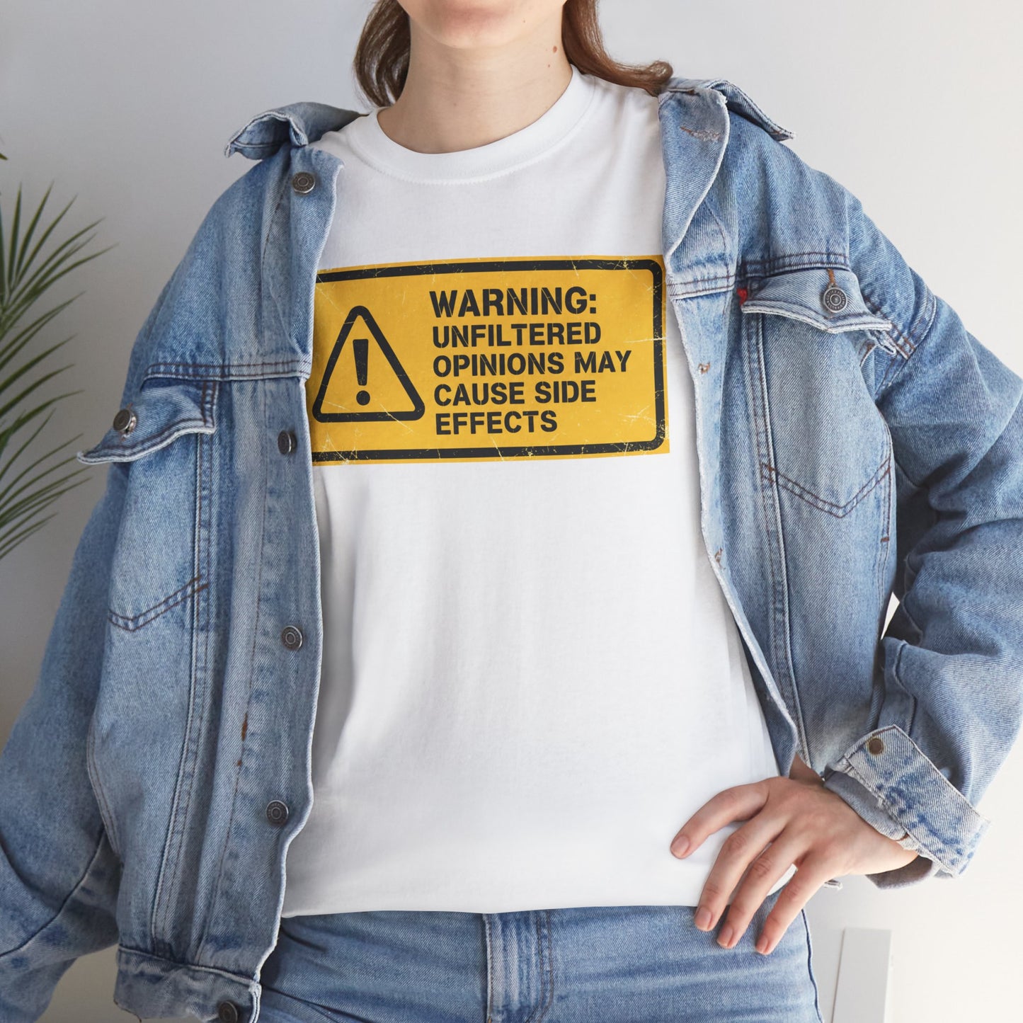 T-Shirt — "Warning: Unfiltered Opinions May Cause Side Effects" Graphic Tee