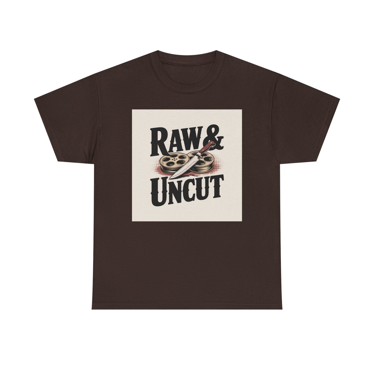 Raw & Uncut Graphic Tee — Vintage Film Reel Movie Lover T-Shirt