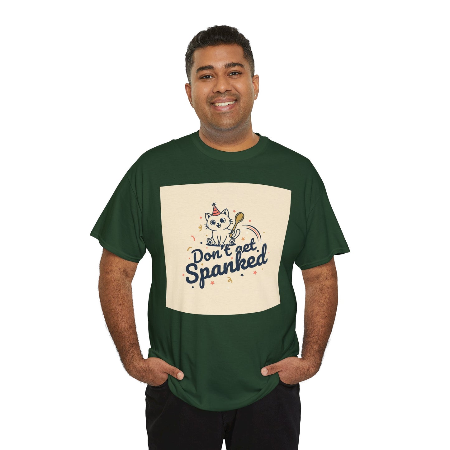 Don’t Get Spanked Cat Tee — Cute Retro Kitten Graphic T-Shirt Printify