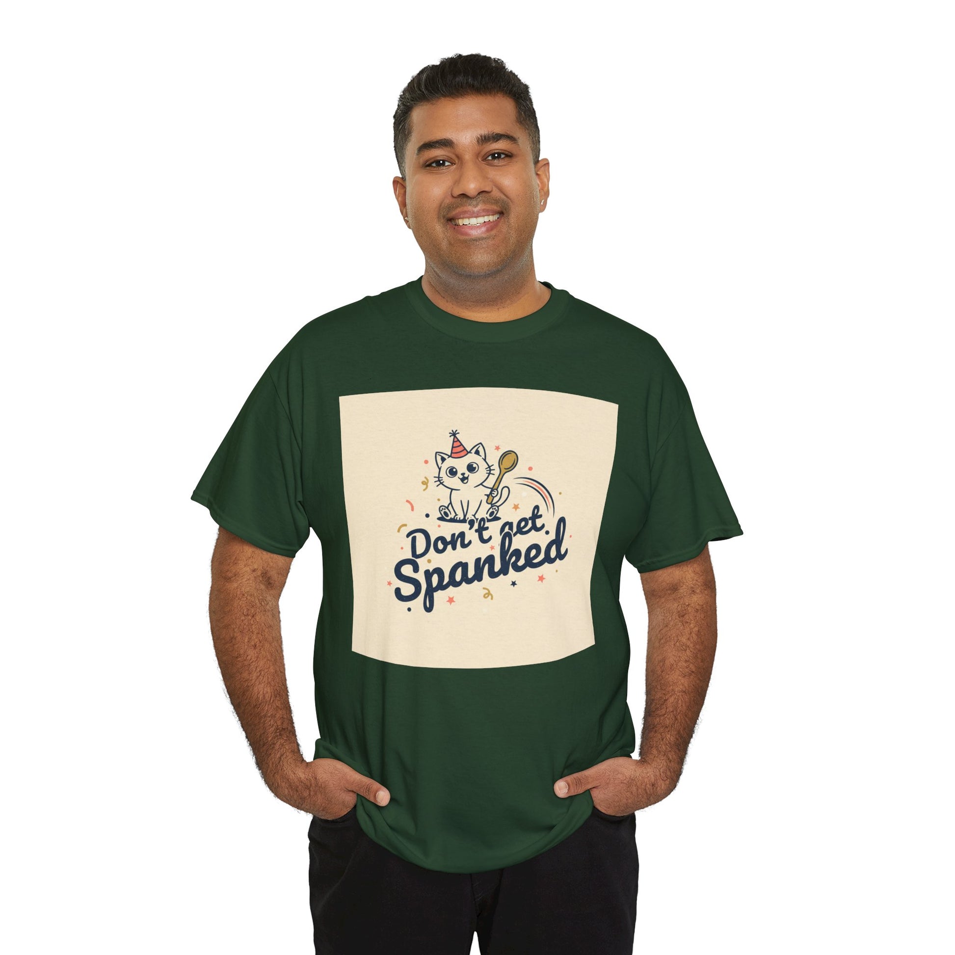 Don’t Get Spanked Cat Tee — Cute Retro Kitten Graphic T-Shirt Printify