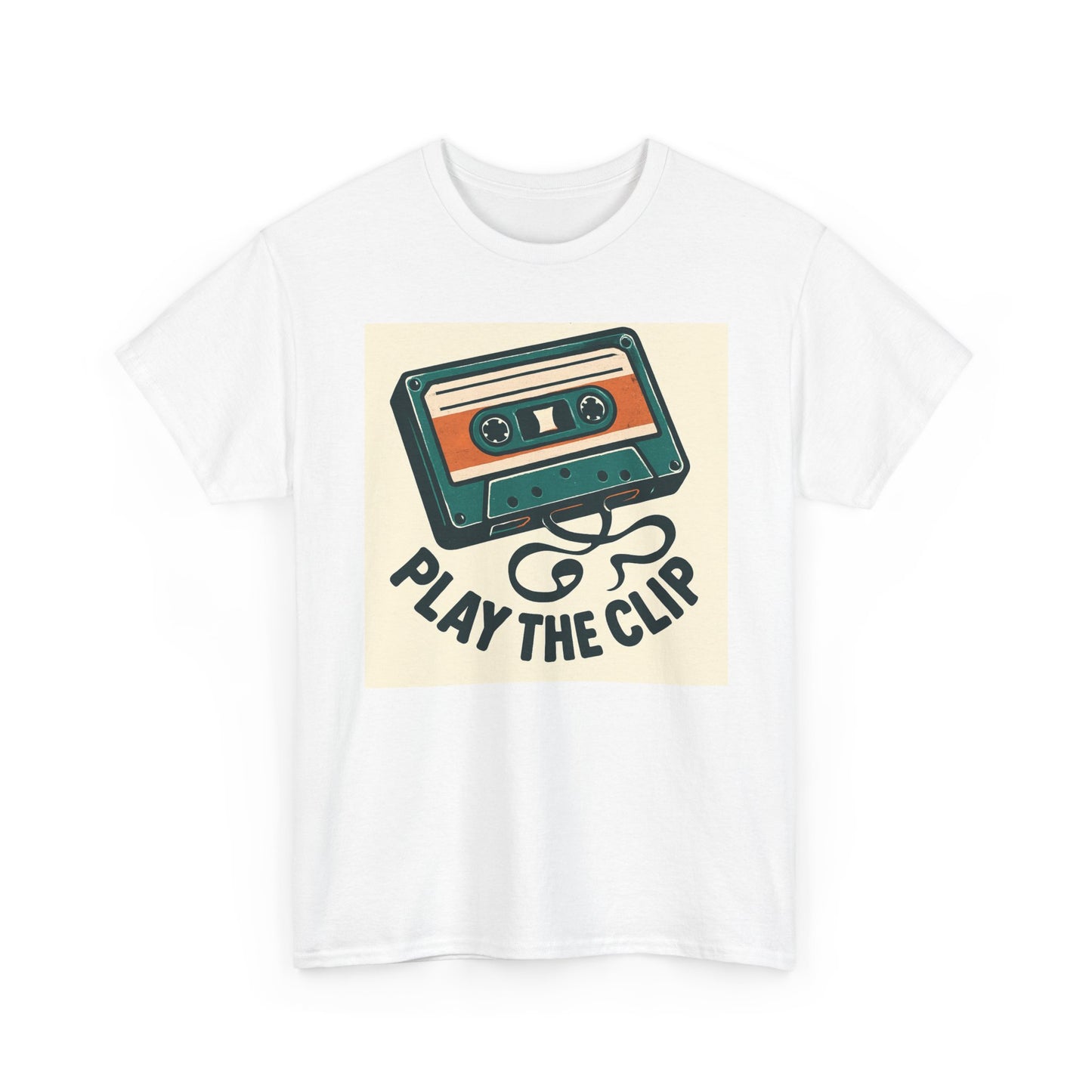 Cassette Tape 'Play the Clip' T-Shirt — Retro Music Tee Printify