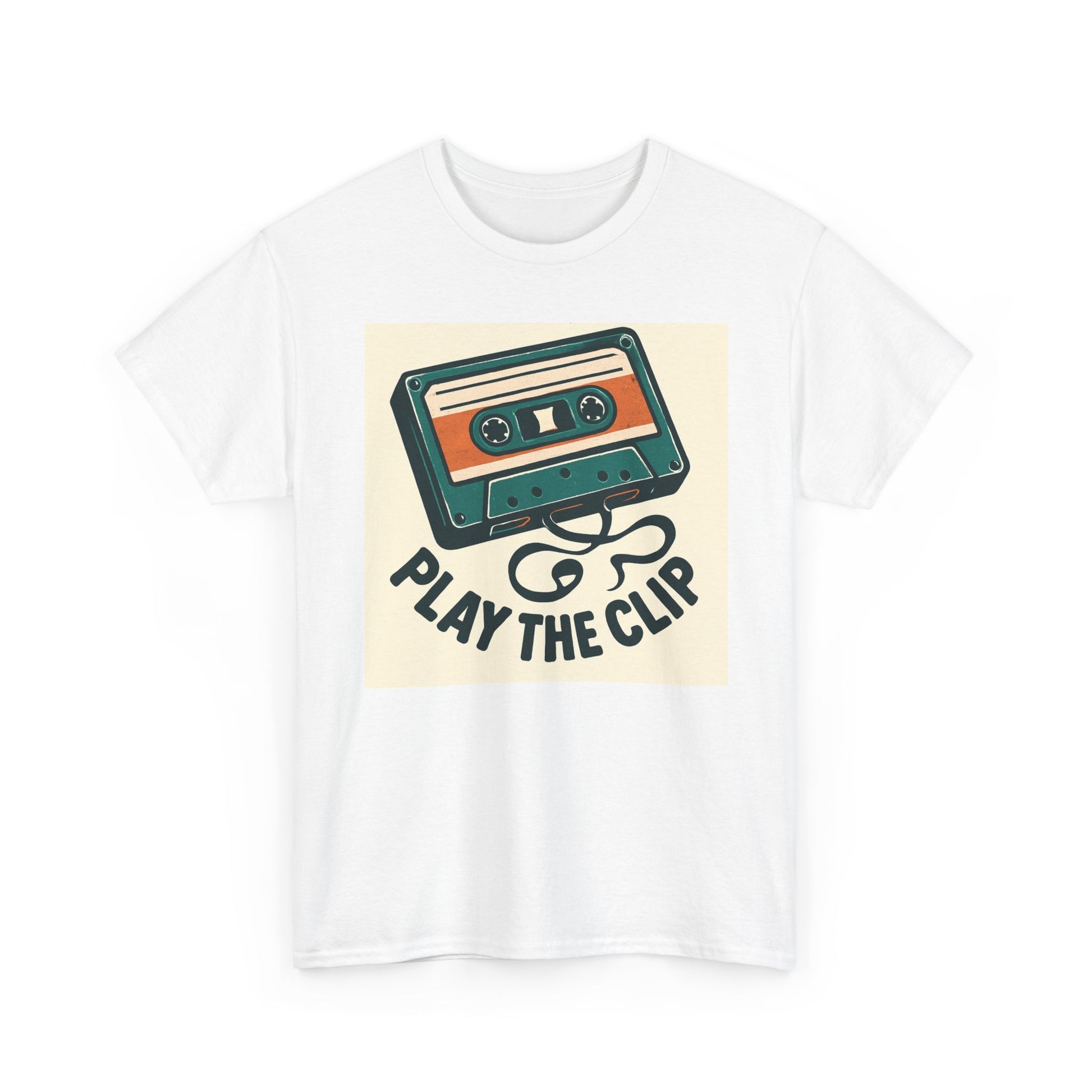 Cassette Tape 'Play the Clip' T-Shirt — Retro Music Tee Printify