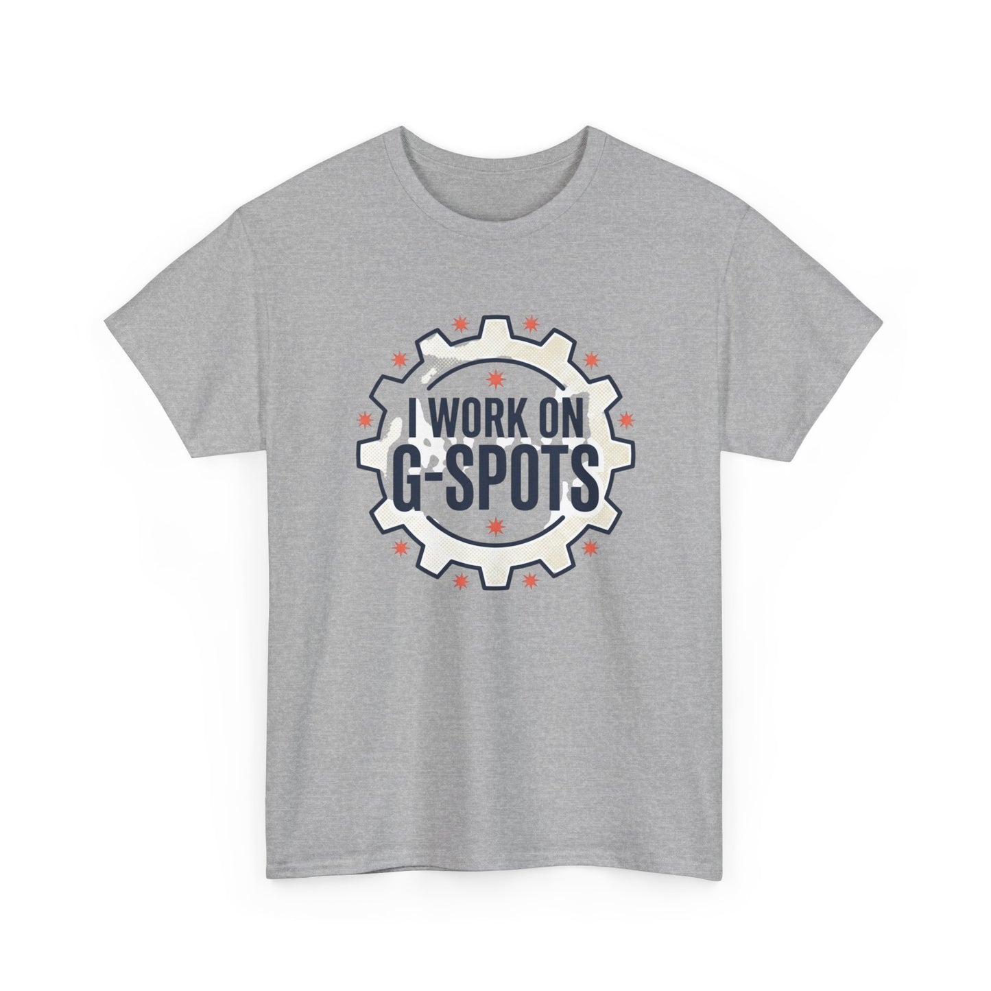 “I Work On G‑Spots” Funny Mechanical Gear Graphic Tee