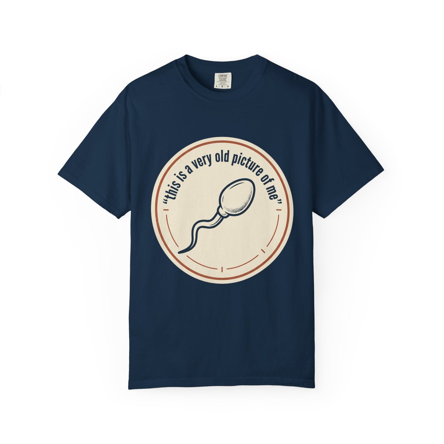 Vintage Sperm Graphic T-Shirt — "this is a very old picture of me"