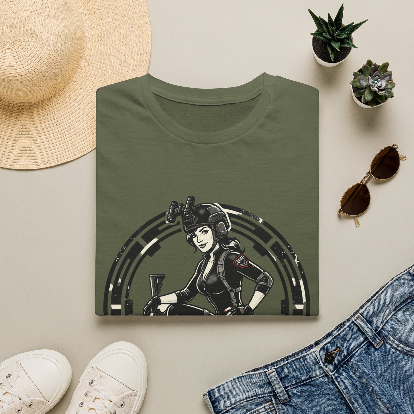 Power Pussy Graphic T-Shirt — Retro Pinup Catwoman Style Tee