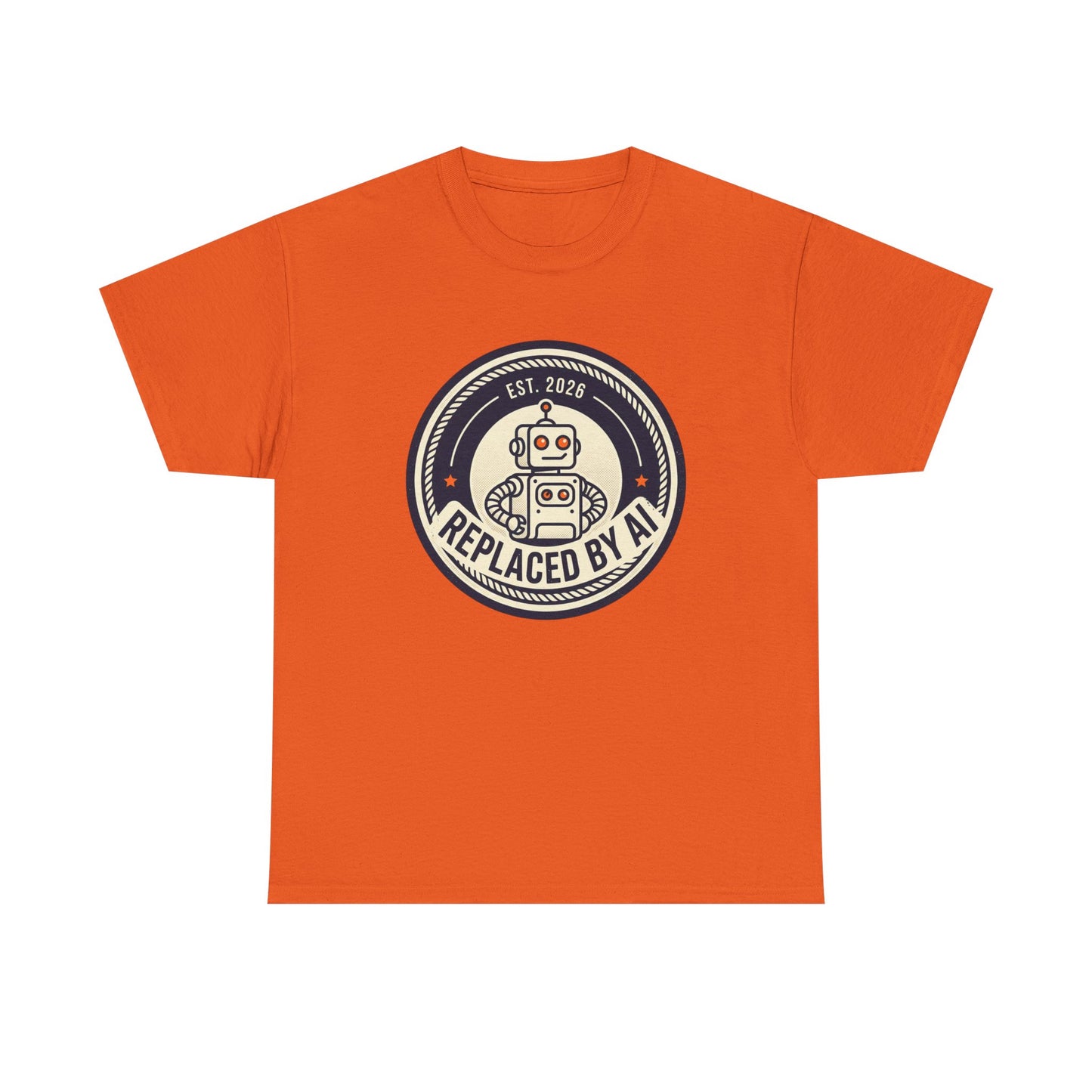 "Replaced by AI" Retro Robot Graphic Tee