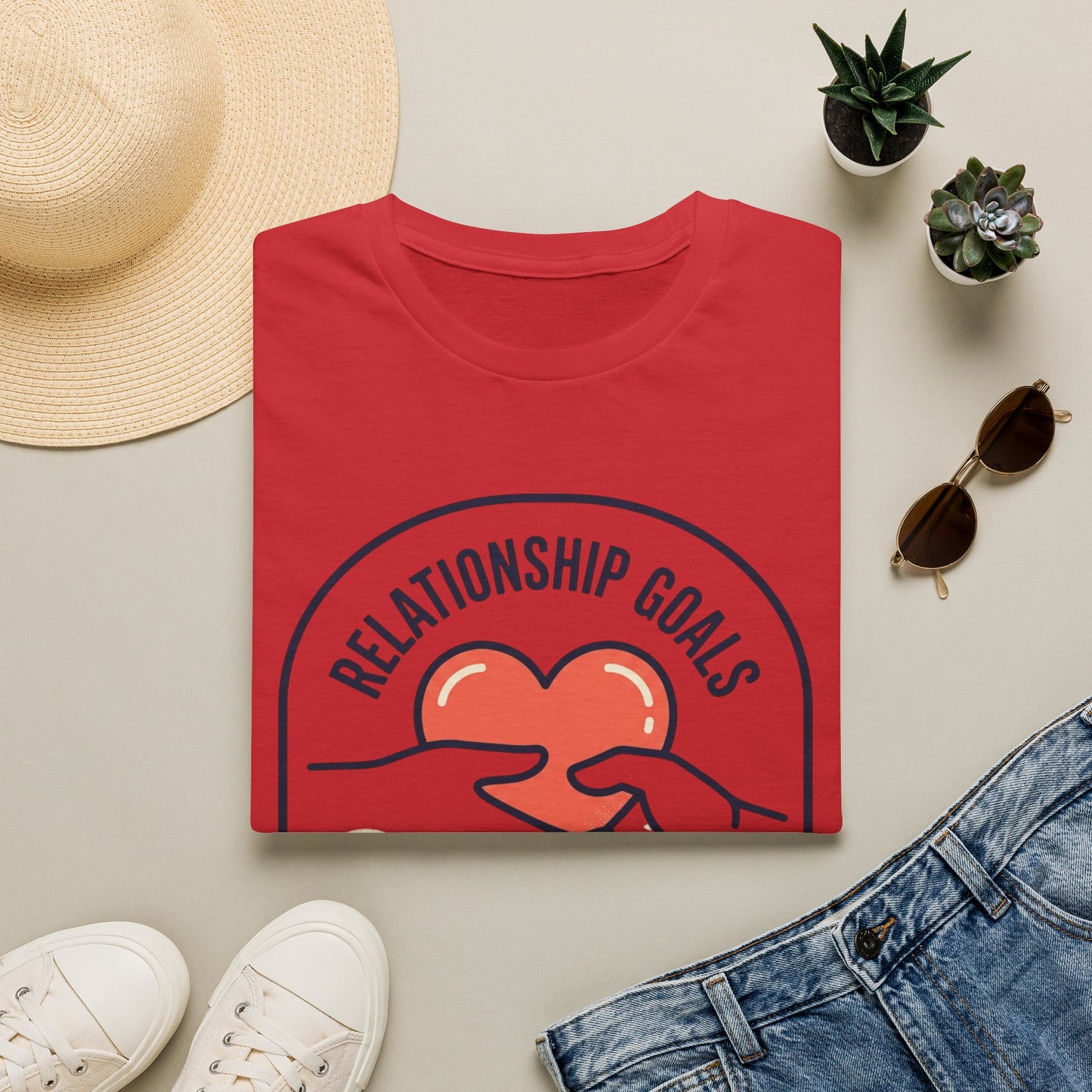 “Relationship Goals” Heart & Hands Graphic Tee (I Need a Planner)