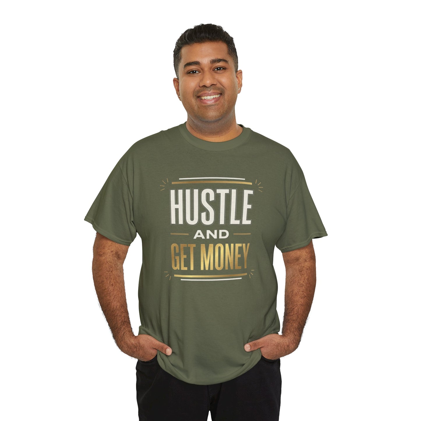 Hustle and Get Money Tee - Motivational Streetwear Graphic T-Shirt