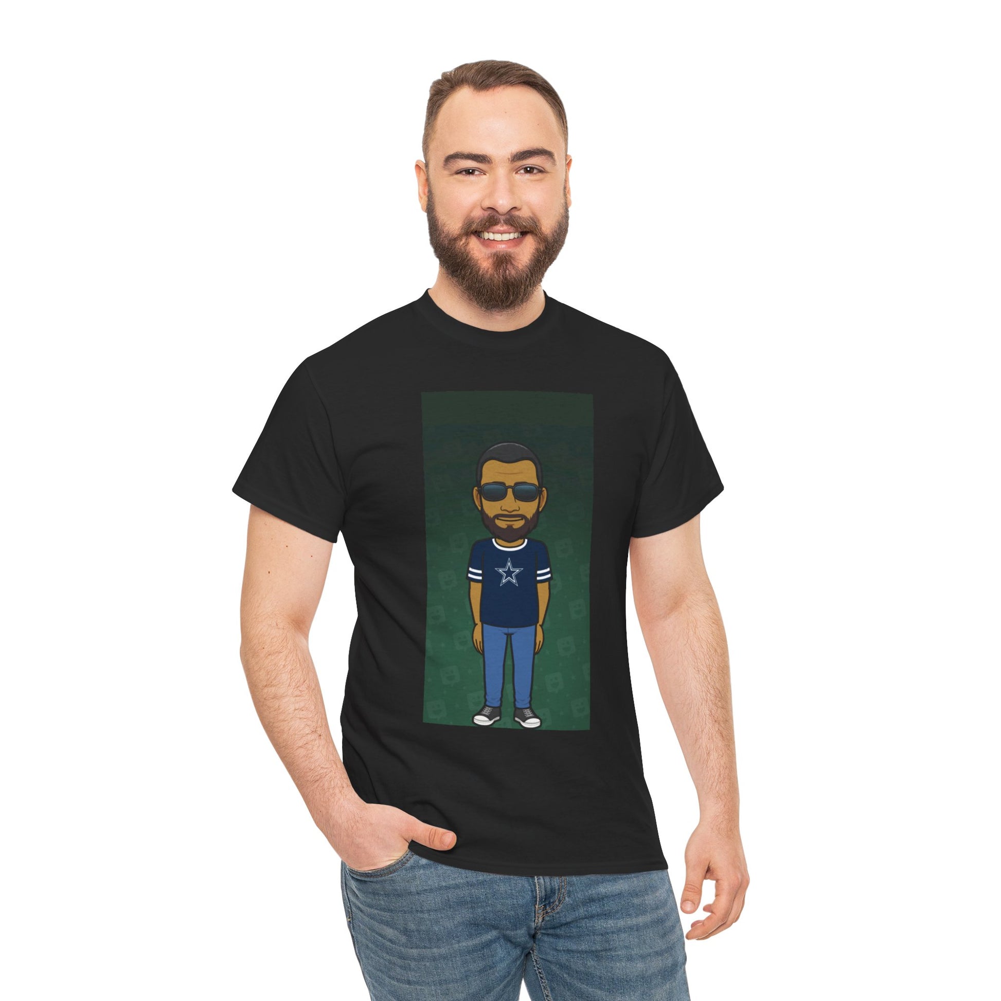 Cartoon Guy Graphic Tee — Personalized Avatar Shirt Printify