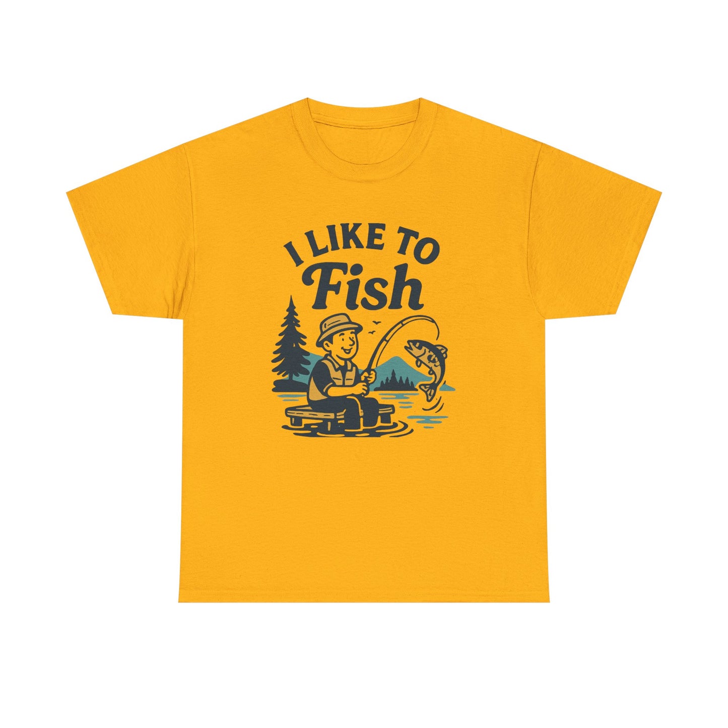 Fishing T-Shirt — "I Like to Fish" Vintage Outdoors Tee