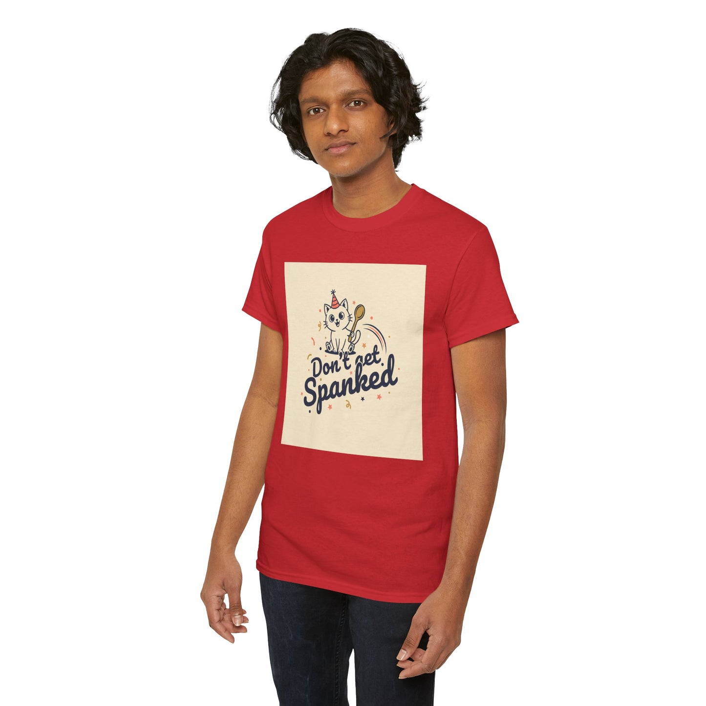 Don’t Get Spanked Cat Tee — Cute Retro Kitten Graphic T-Shirt Printify