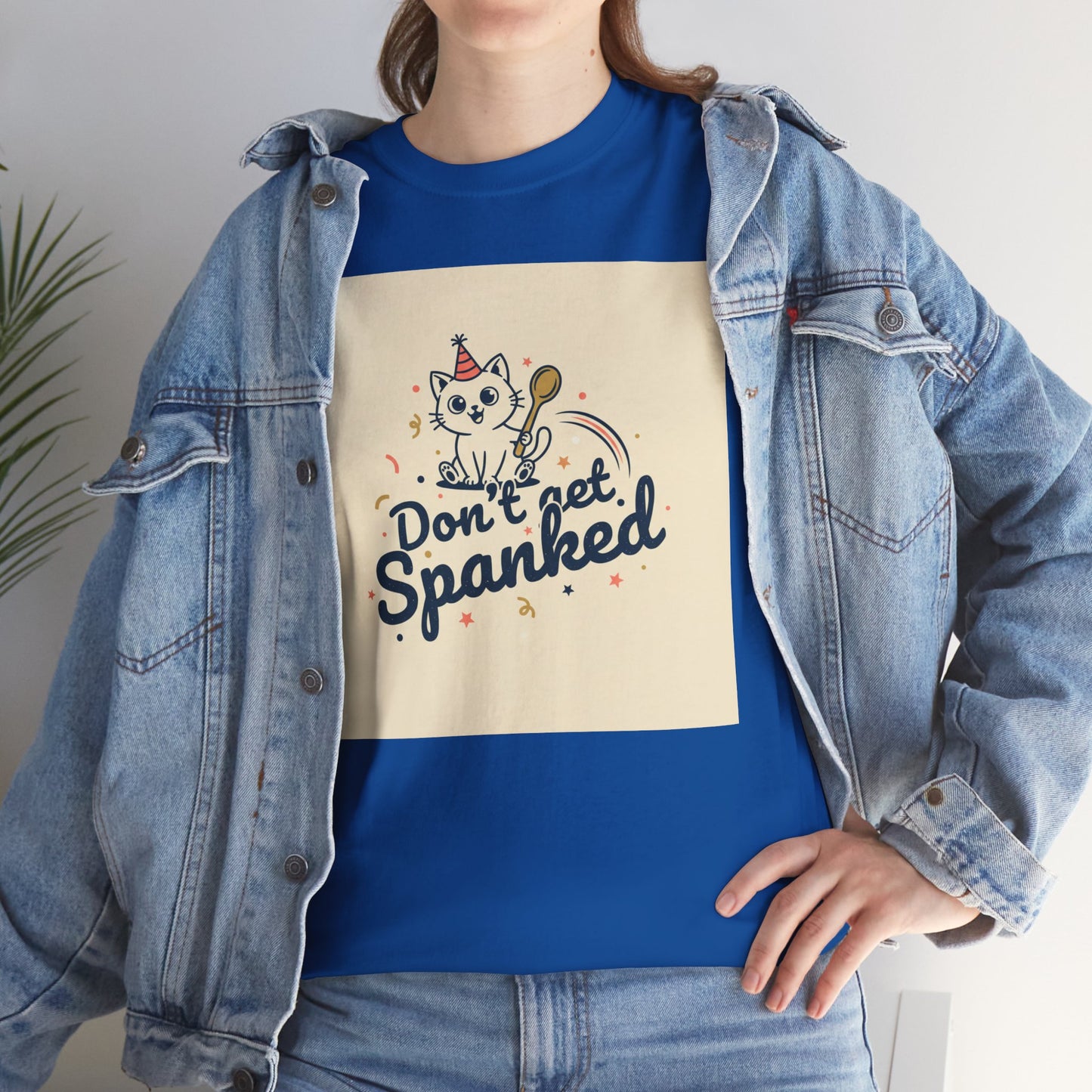 Don’t Get Spanked Cat Tee — Cute Retro Kitten Graphic T-Shirt Printify