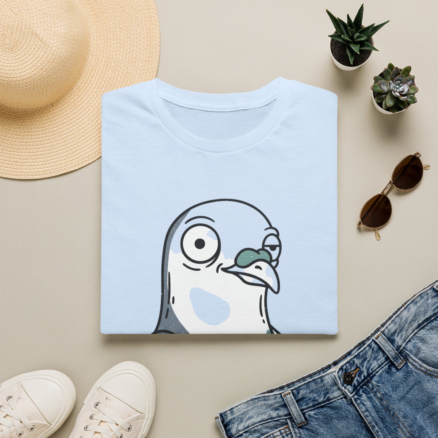 Pigeon Meme T‑Shirt — “Blink If You Want Some Of This” Funny Graphic Tee