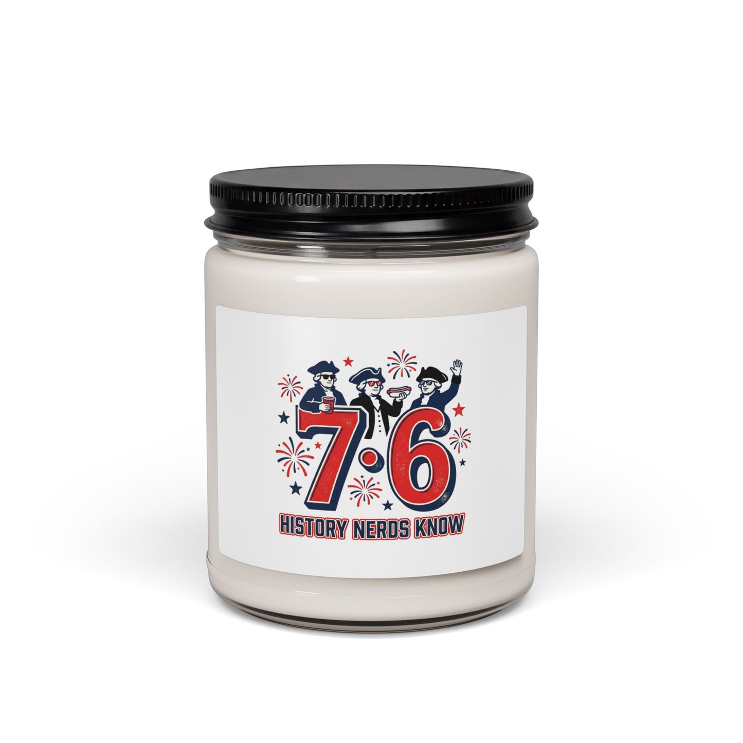 1776 History Meme Candle, Soy Jar, Patriotic Vintage Fourth of July
