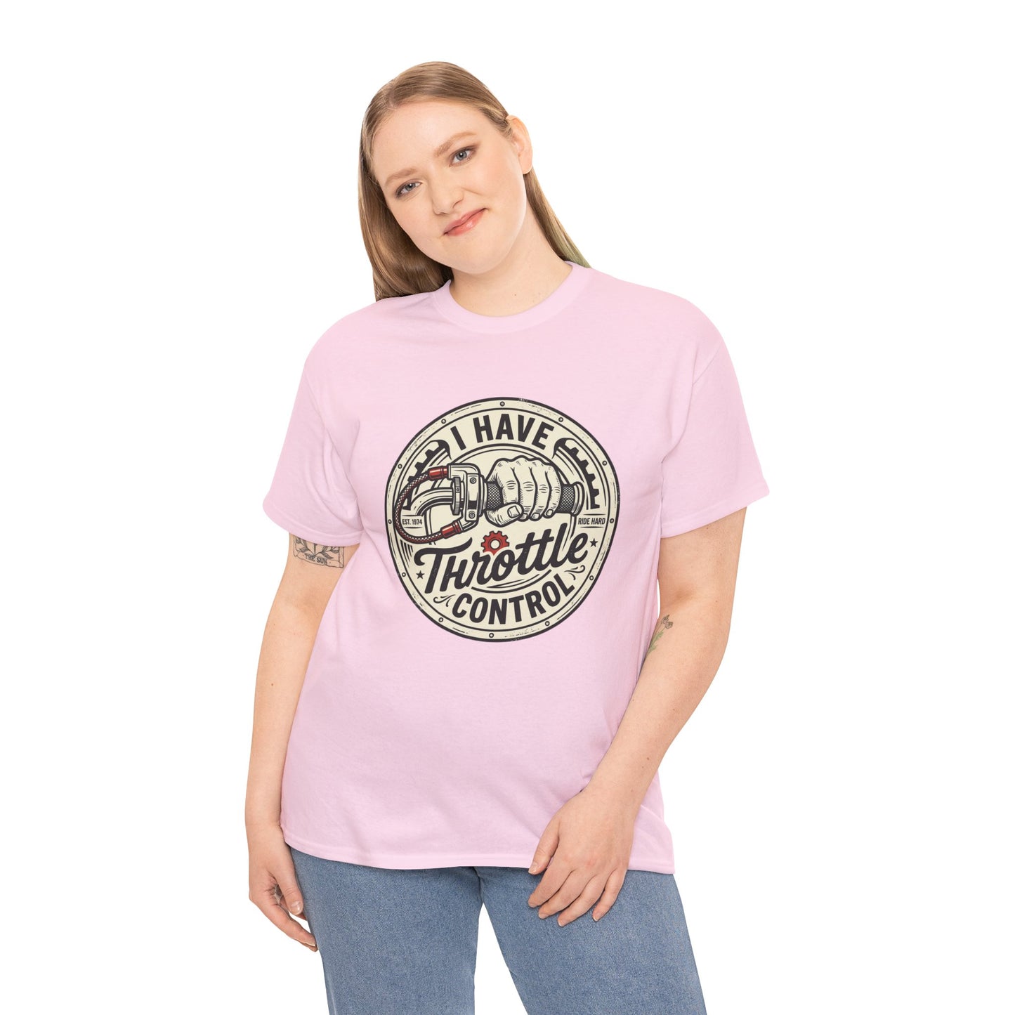Throttle Control T-Shirt — "I Have Throttle Control" Vintage Motorcycle Tee