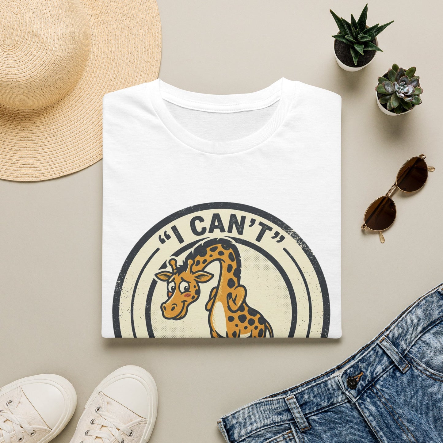 Giraffe 'I Can't Control My Height' T-Shirt