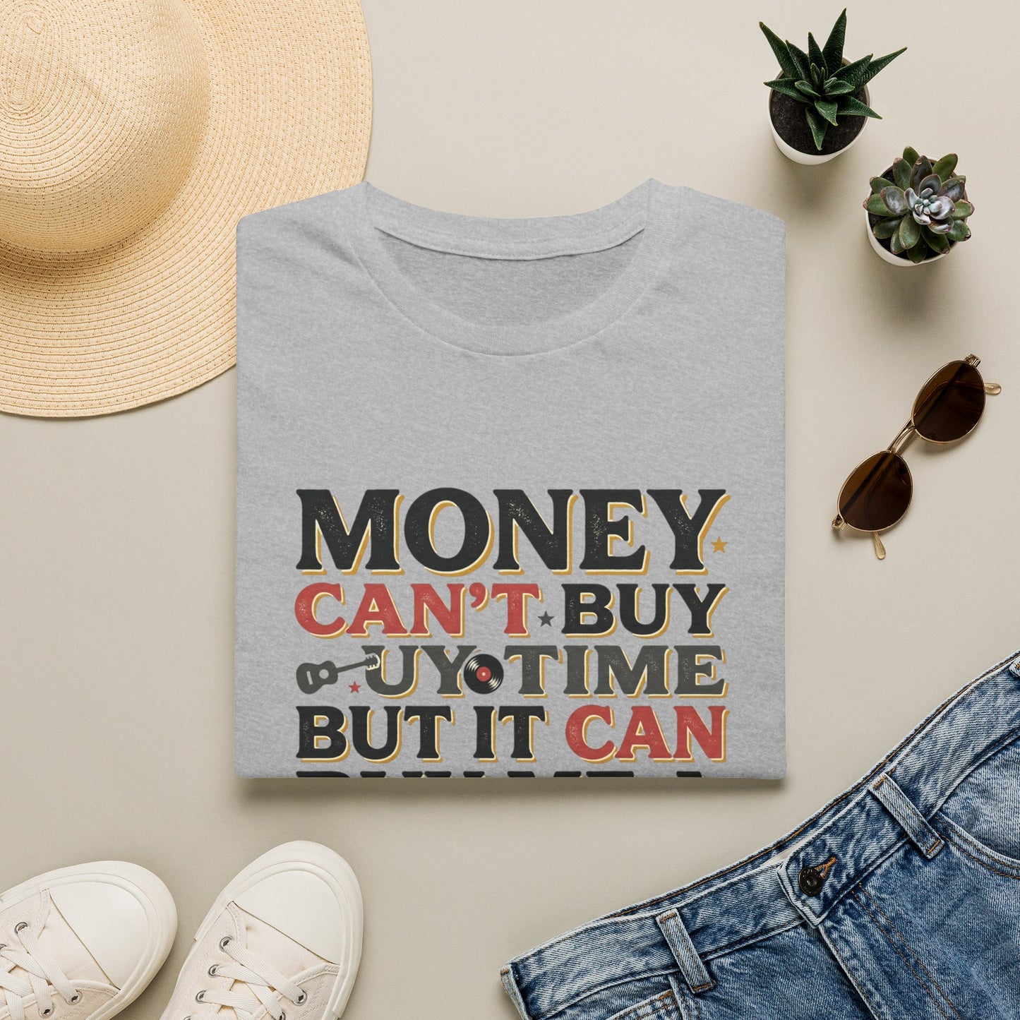 Money Can't Buy Joy T-Shirt — Funny Retro Graphic Tee: "Money Can't Buy You Time But It Can Buy Me A Good Time"