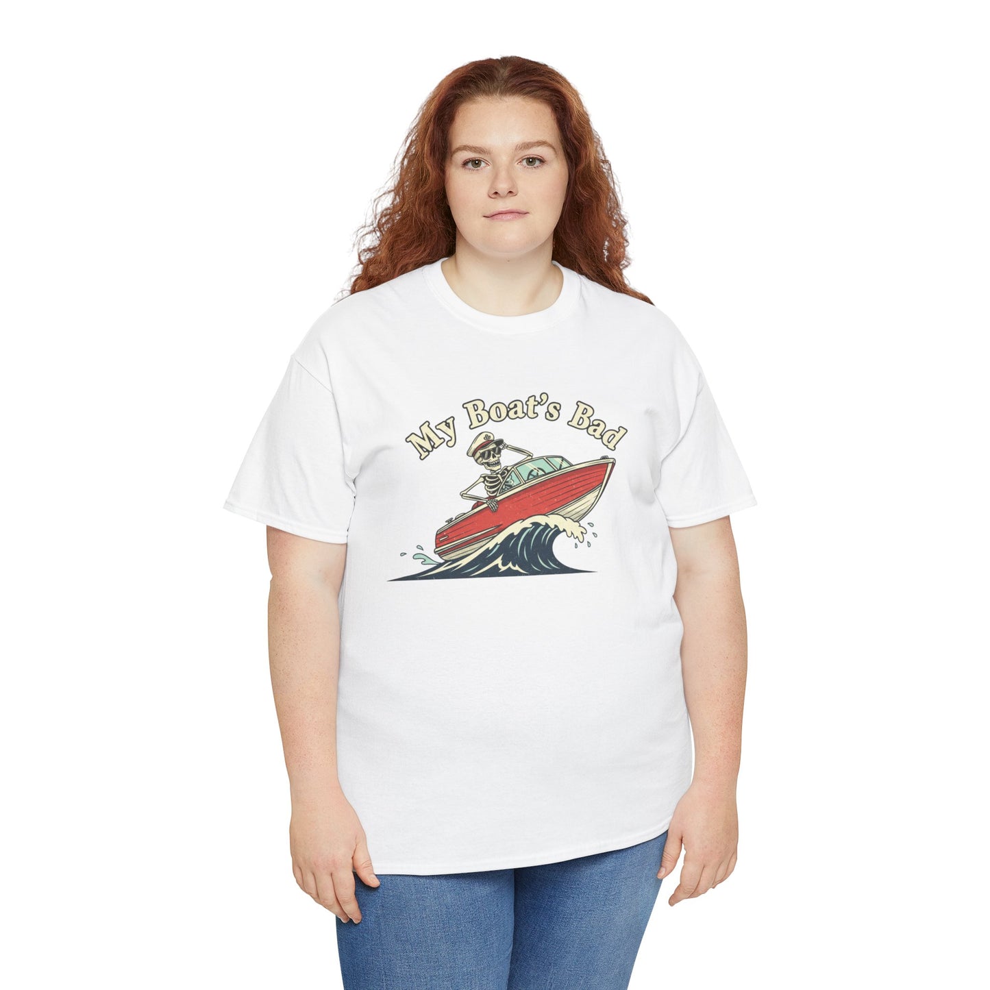 Boat Dad T‑Shirt – “My Boat's Bad” Funny Boating Tee for Dads & Fishermen