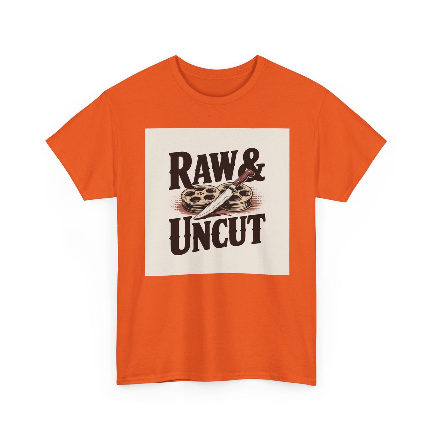 Raw & Uncut Graphic Tee — Vintage Film Reel Movie Lover T-Shirt