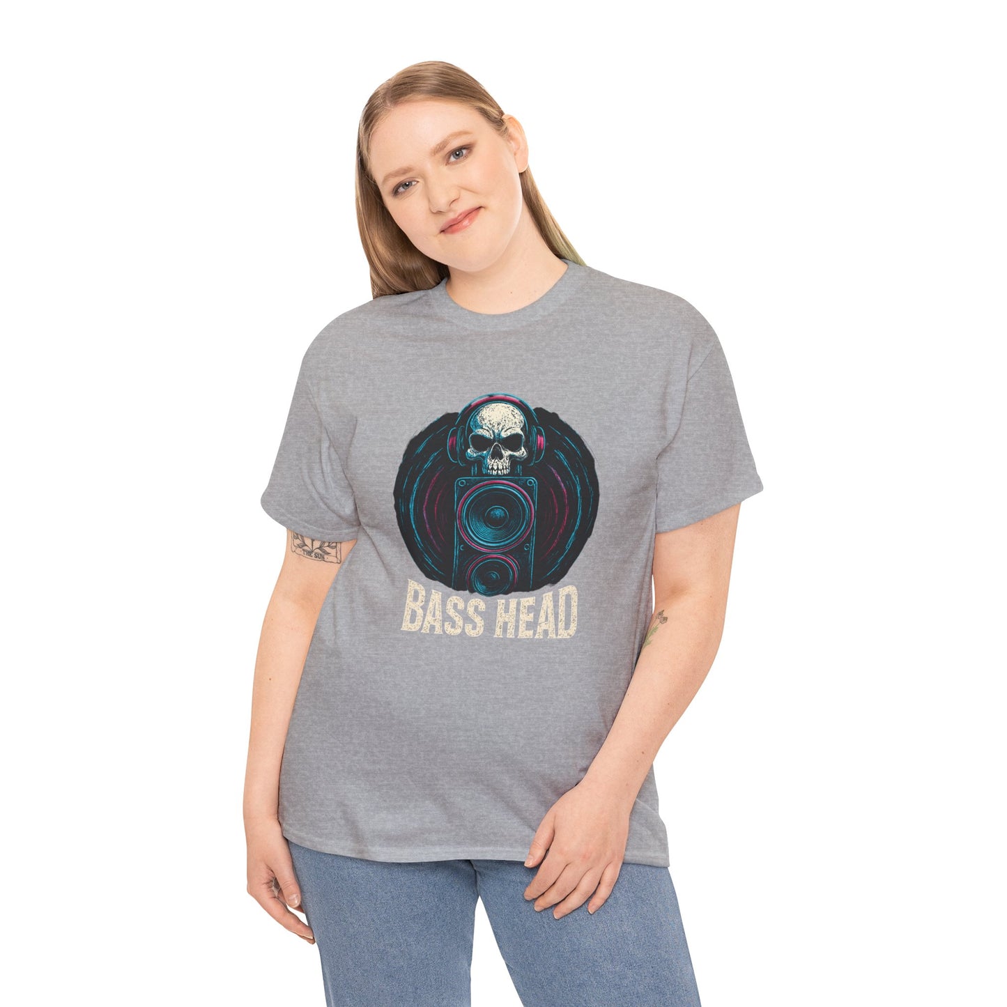 Bass Head Skull T-Shirt — Graphic DJ Speaker Tee