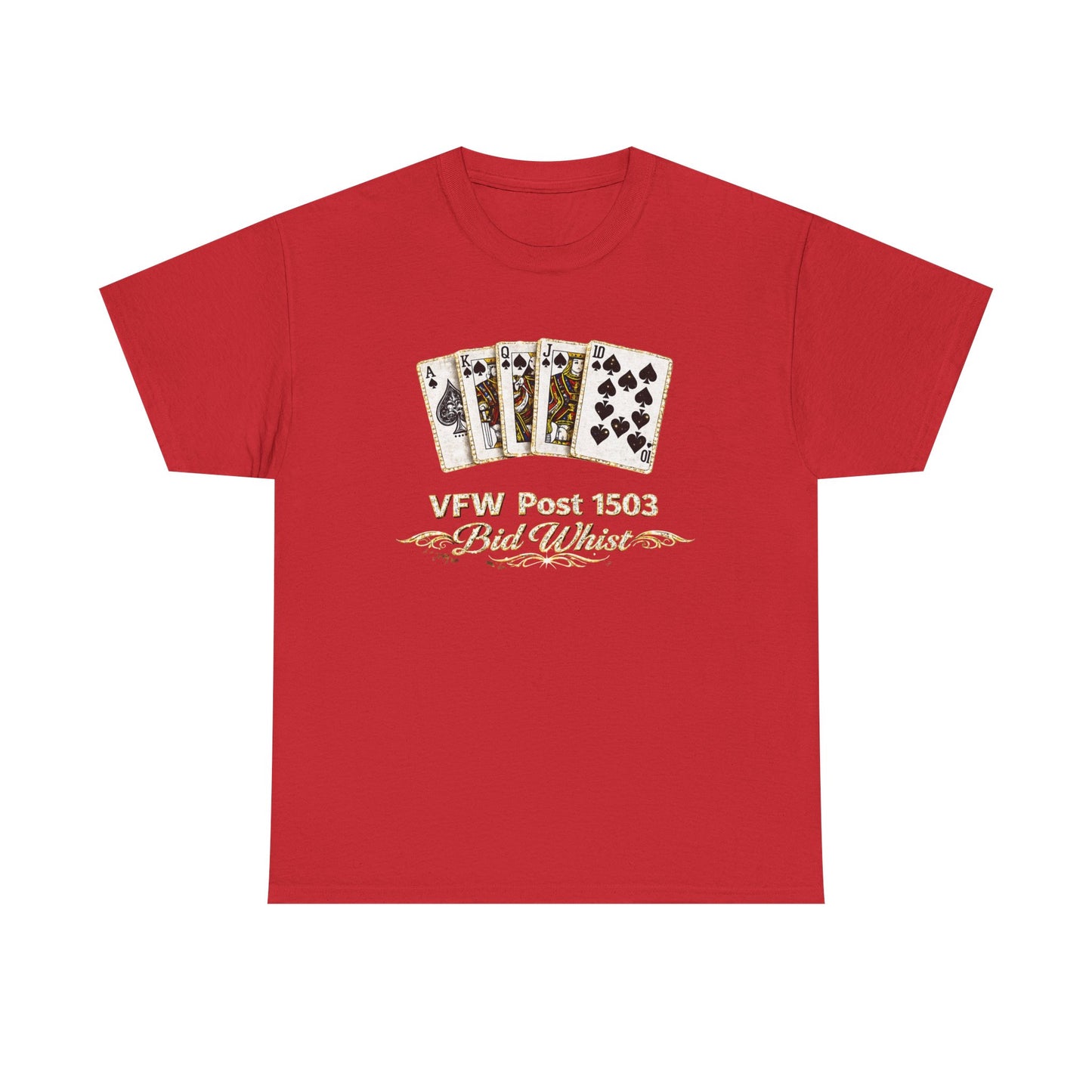Veterans VFW Poker Night Tee – "VFW Post 1503" Playing Cards Design