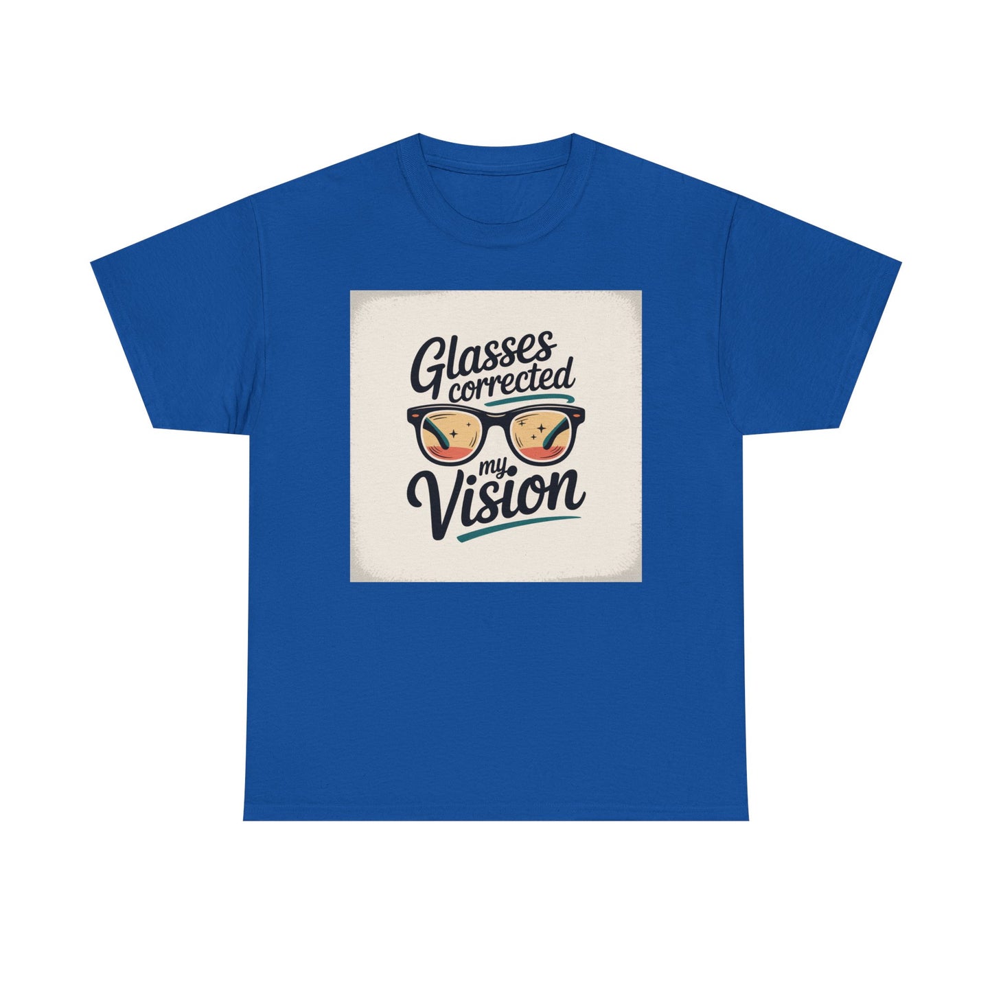 T-Shirt — "Glasses Corrected My Vision" Retro Eyewear Graphic Tee