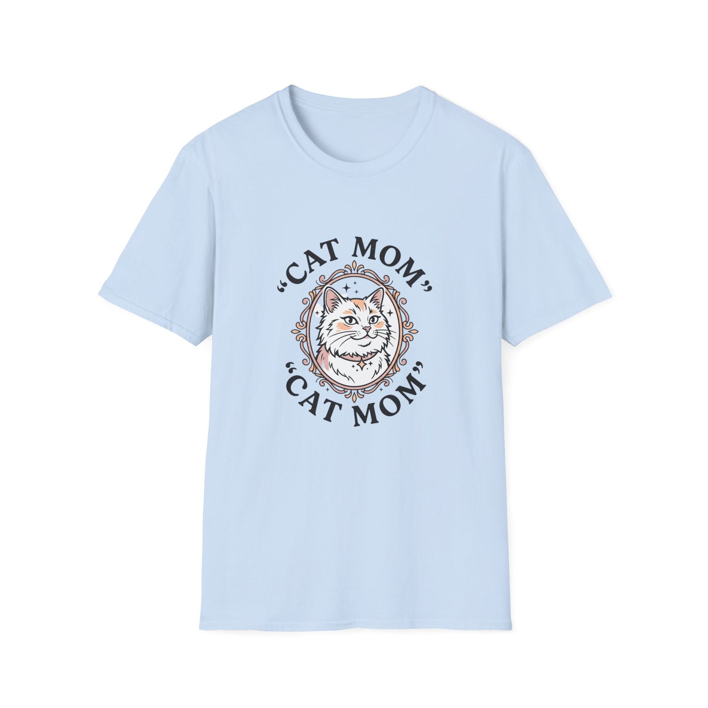 Cat Mom T-Shirt — Cute Vintage Cat Portrait Tee for Cat Lovers