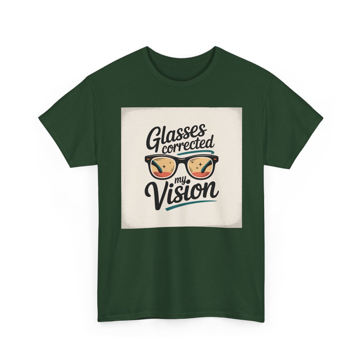 T-Shirt — "Glasses Corrected My Vision" Retro Eyewear Graphic Tee
