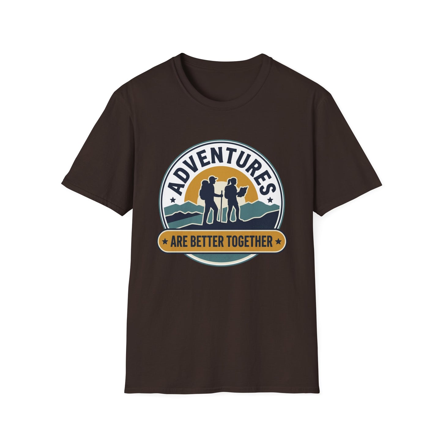 Adventures Are Better Together T-Shirt — Couples Hiking Outdoor Graphic Tee