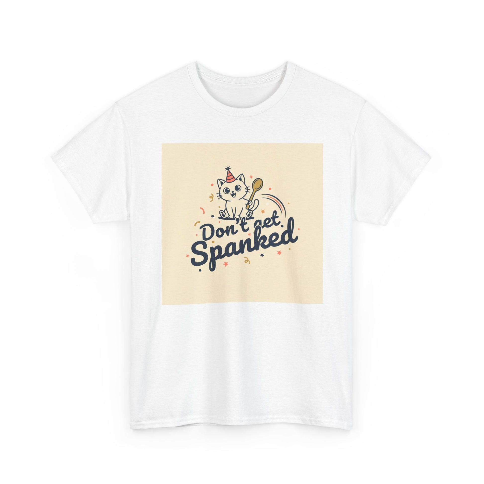 Don’t Get Spanked Cat Tee — Cute Retro Kitten Graphic T-Shirt Printify