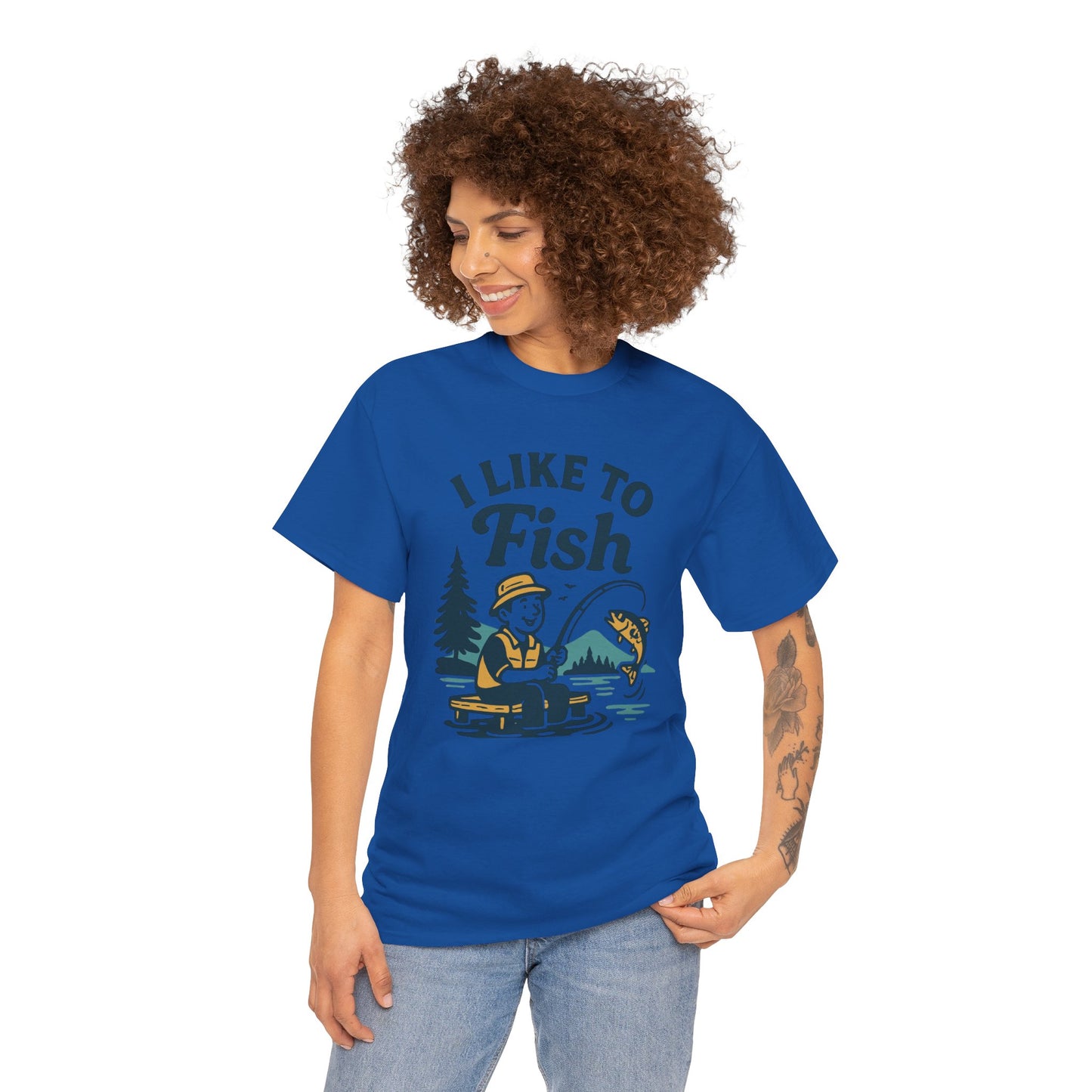 Fishing T-Shirt — "I Like to Fish" Vintage Outdoors Tee