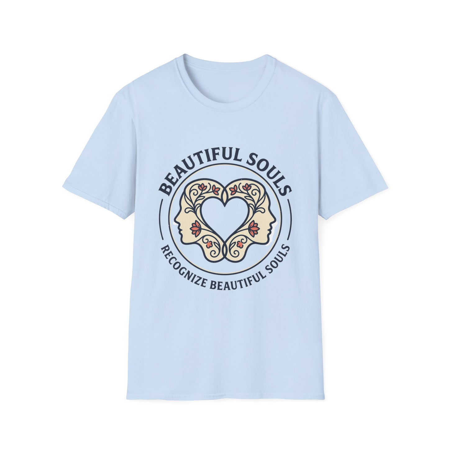 Beautiful Souls Graphic T-Shirt — "Beautiful Souls" Heart Floral Tee