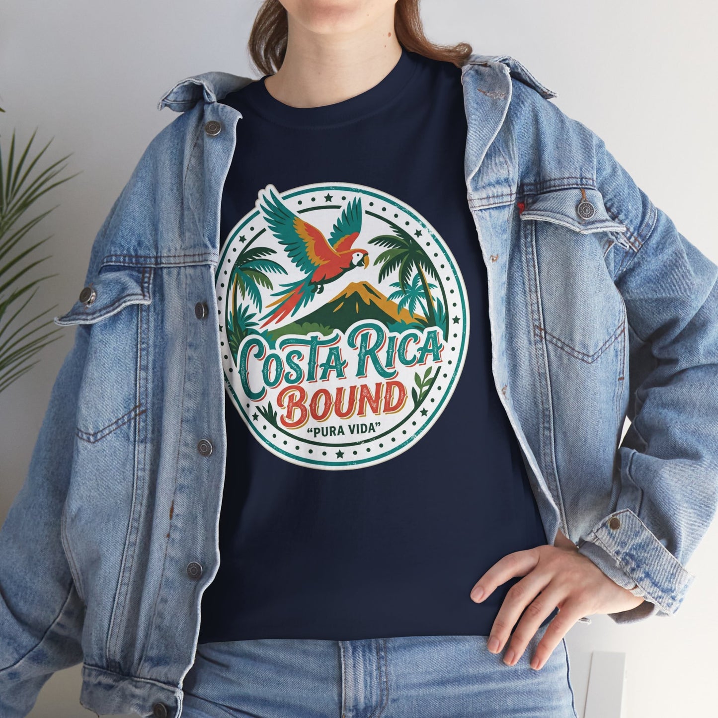 Costa Rica Bound T-Shirt — Tropical Parrot Travel Tee Printify