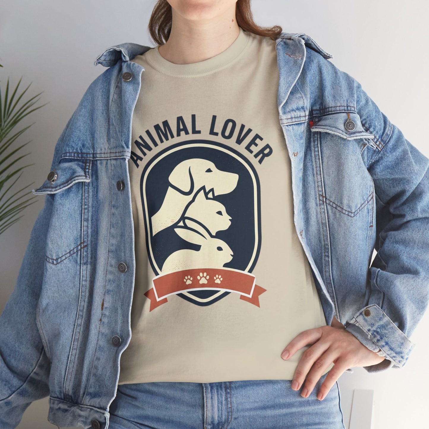 Animal Lover T-Shirt — Retro Pet Badge Tee (Dogs & Cats)