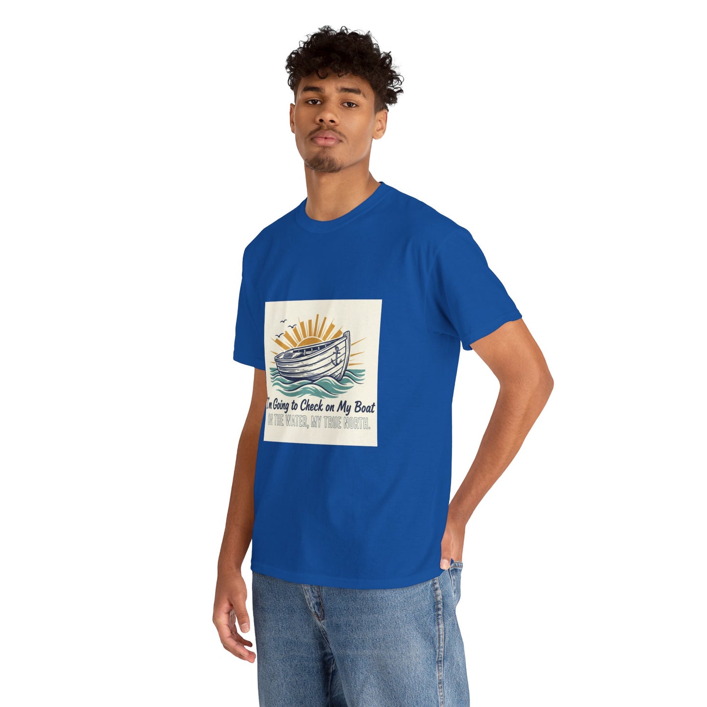 Boat T-Shirt — "I'm Going to Check on My Boat" Vintage Nautical Tee