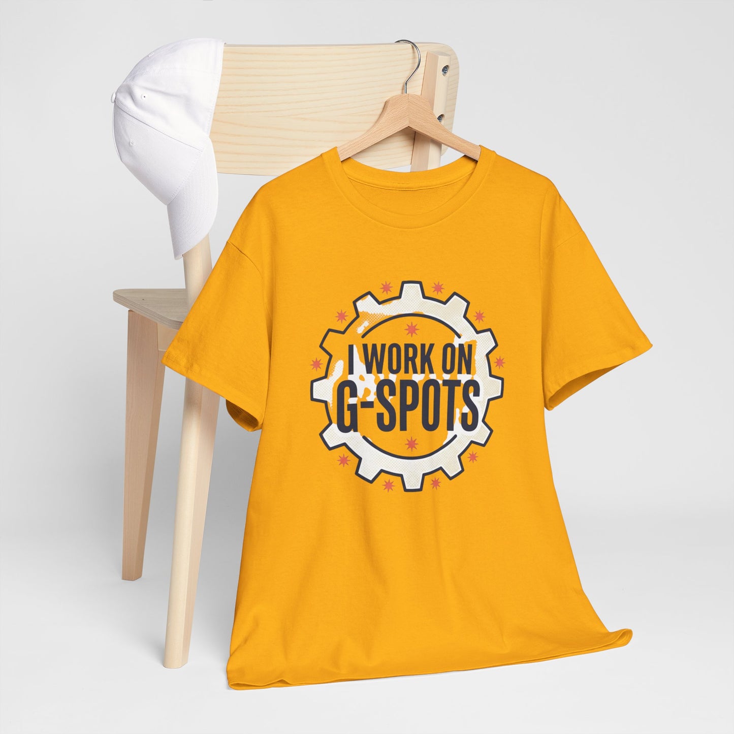 “I Work On G‑Spots” Funny Mechanical Gear Graphic Tee