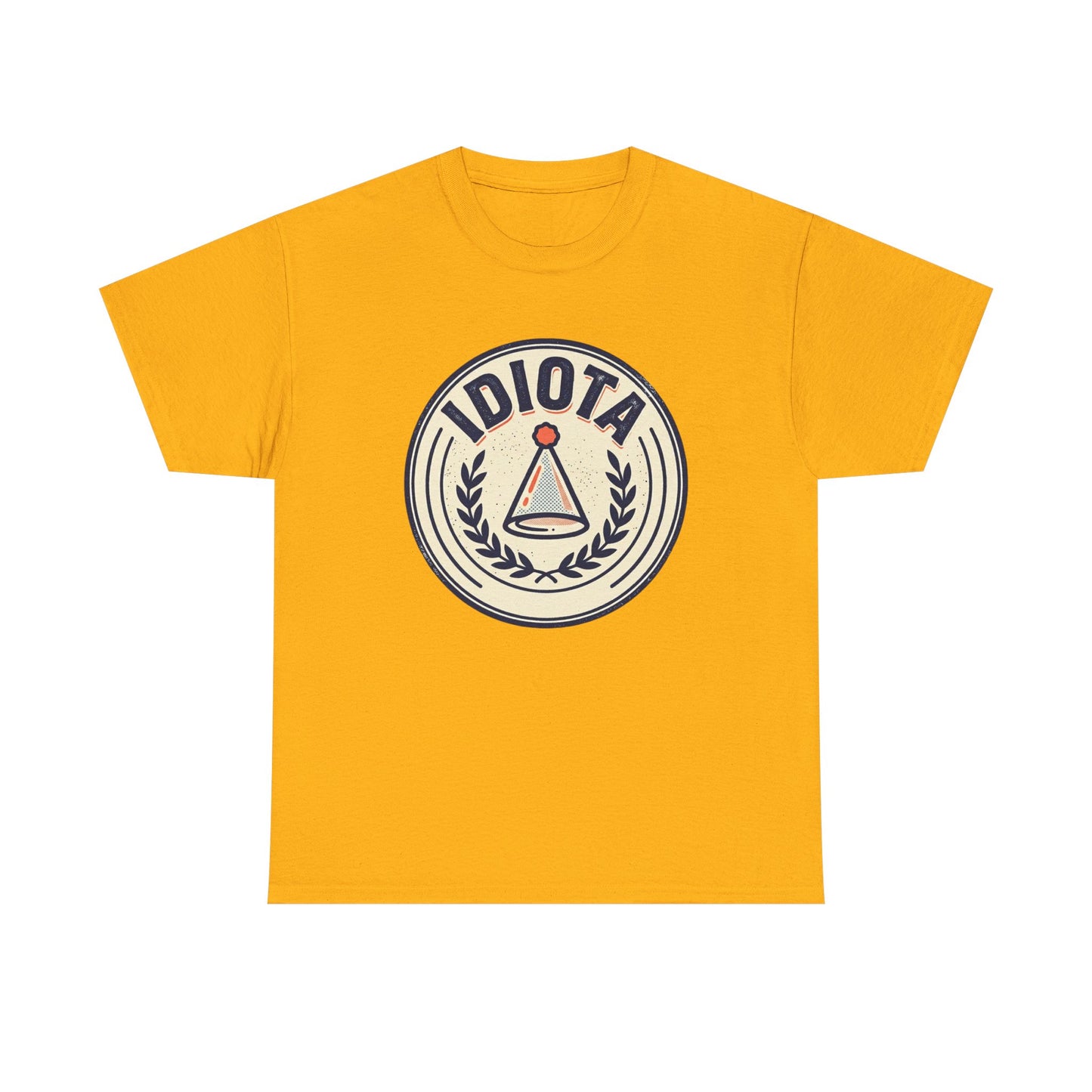Idiota Crest T-Shirt — Vintage Emblem Graphic Tee