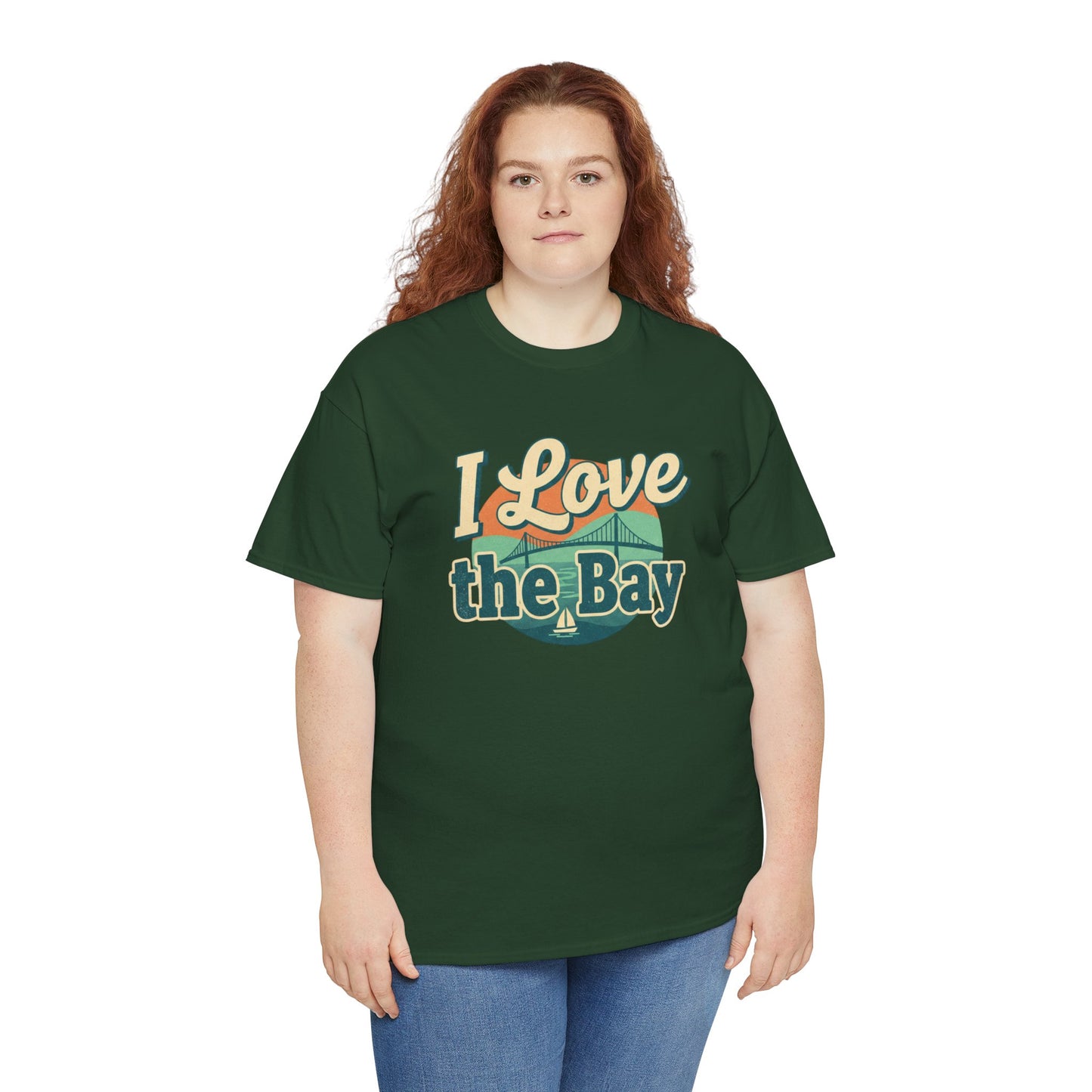I Love the Bay T-Shirt — Retro Coastal Tee for Bay Lovers