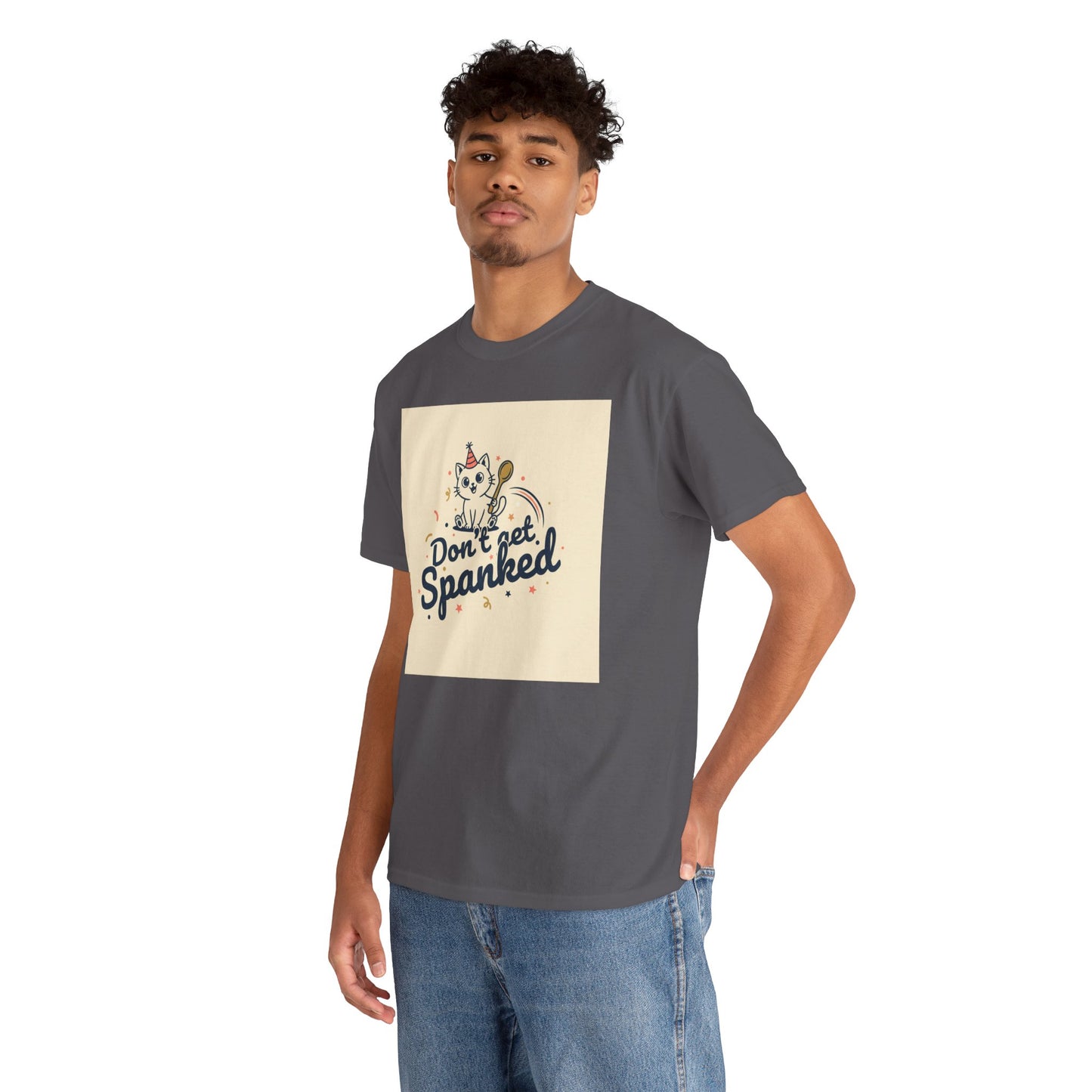 Don’t Get Spanked Cat Tee — Cute Retro Kitten Graphic T-Shirt Printify