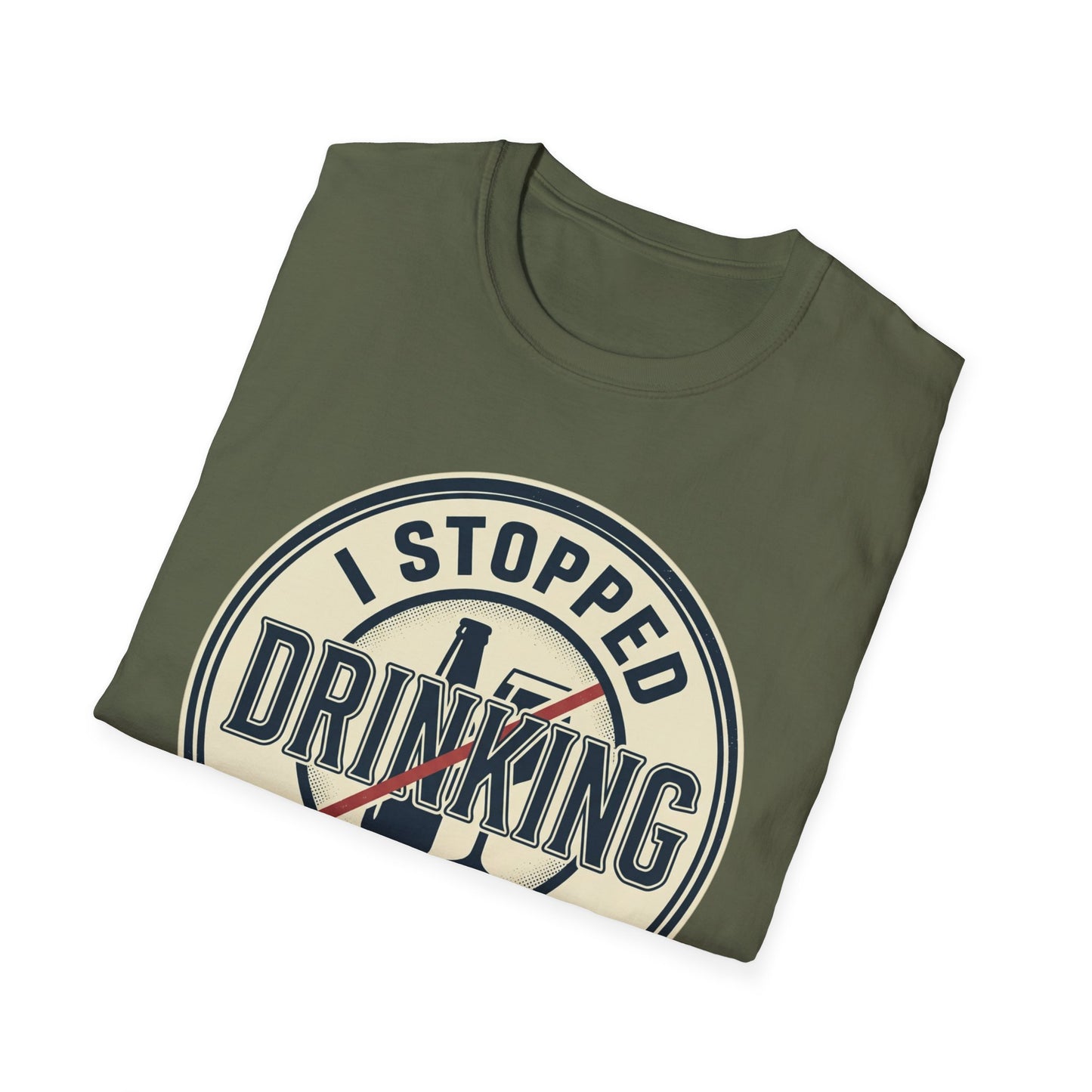'Stopped Drinking at 21' Vintage Sobriety Shirt