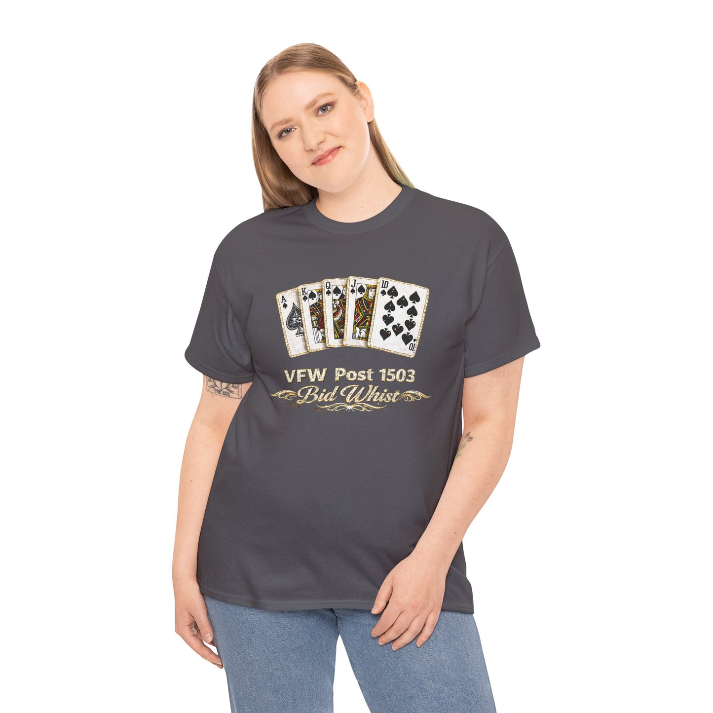 Veterans VFW Poker Night Tee – "VFW Post 1503" Playing Cards Design