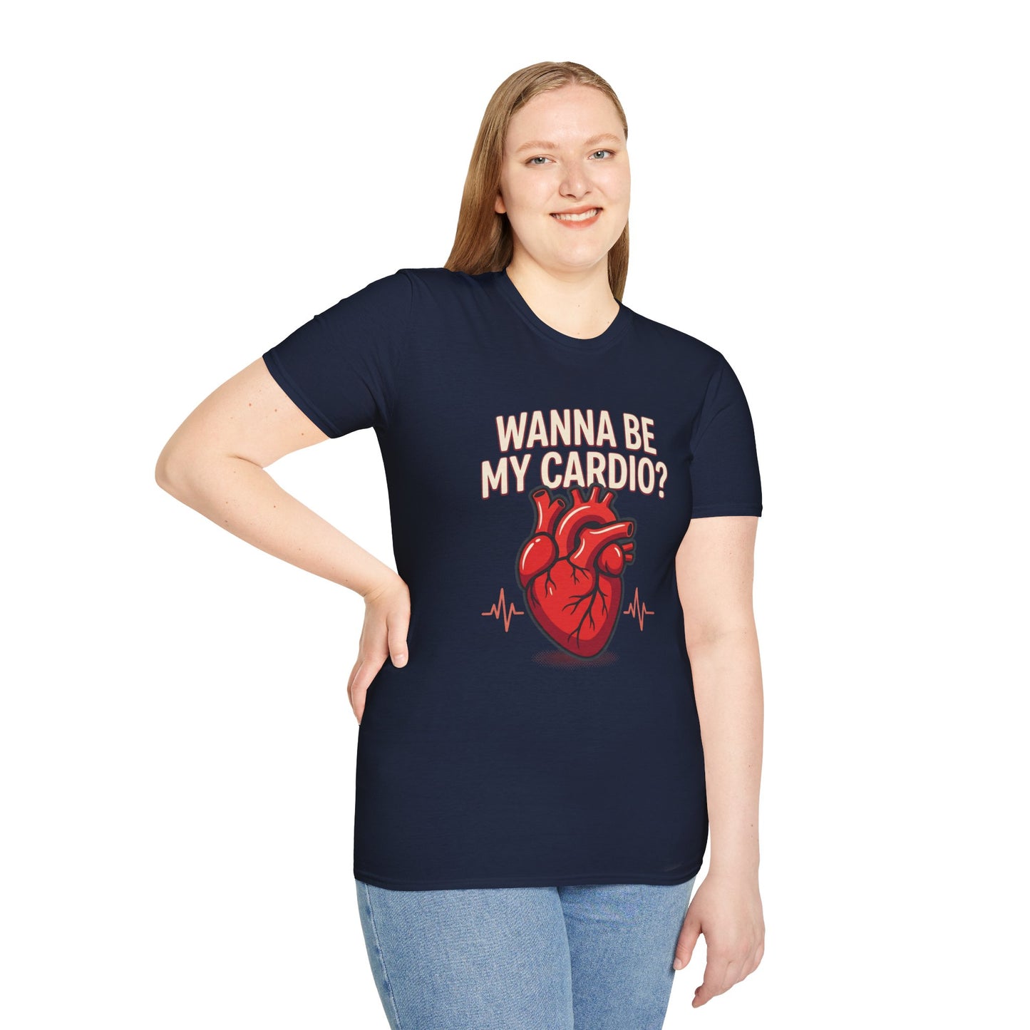 Wanna Be My Cardio? T-Shirt — Cute Anatomical Heart Graphic Tee