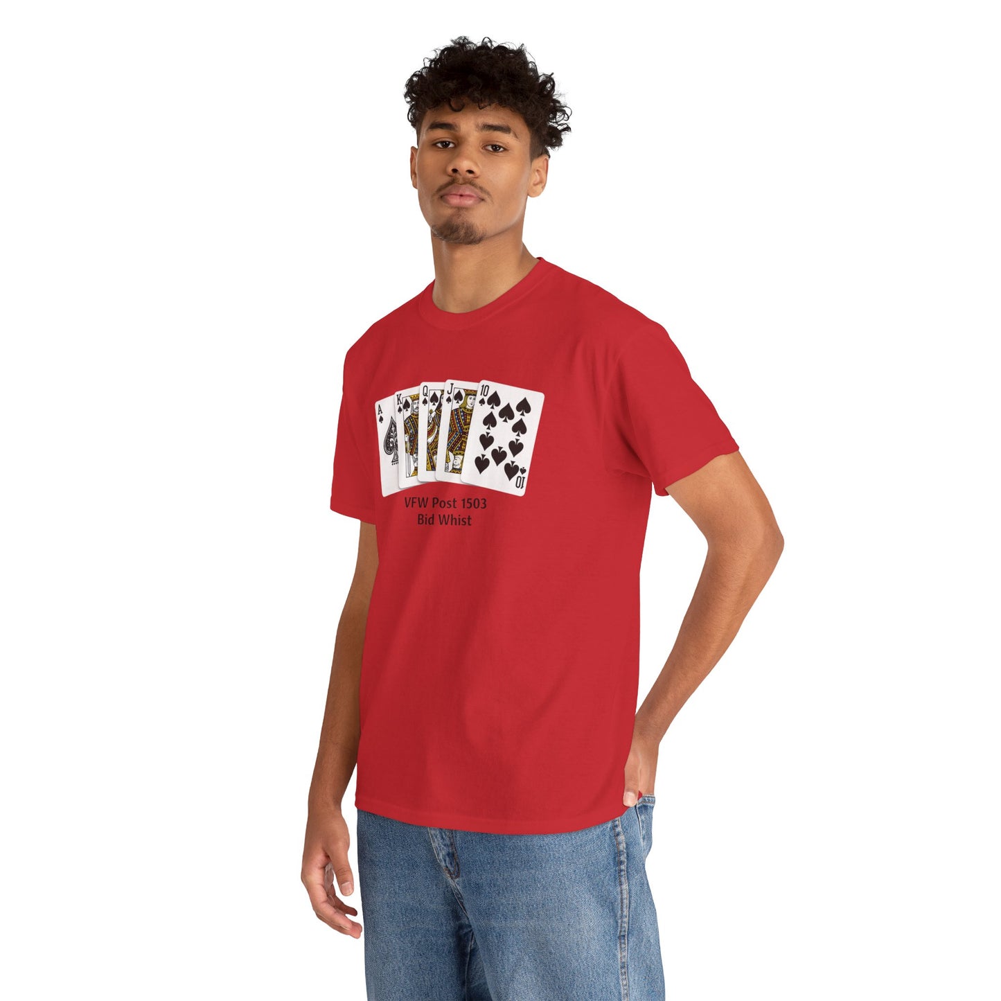 Bid Whist Card Tee — VFW Post 1501 Poker Night T-Shirt
