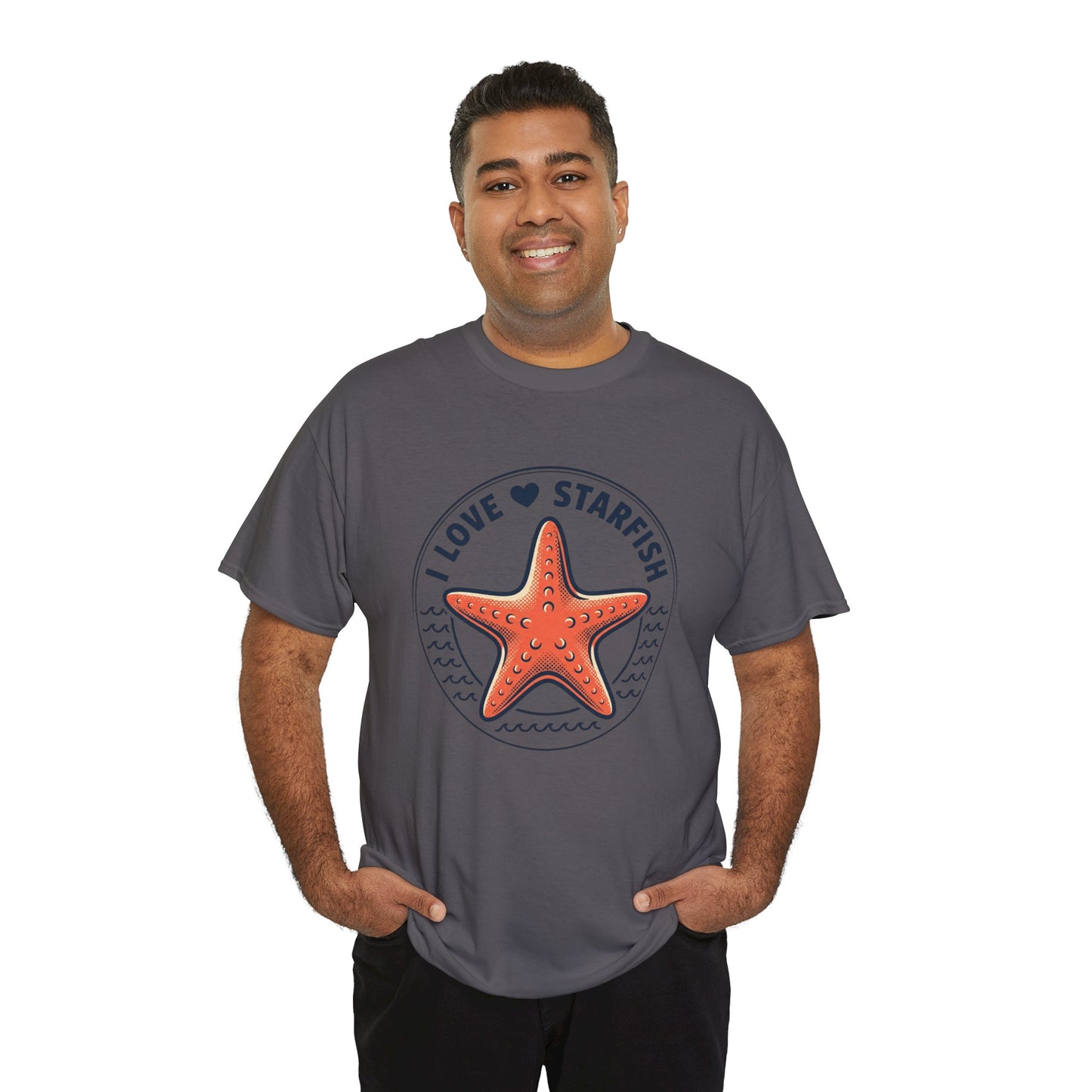 Starfish Tee — "I Love Starfish" Beach Graphic T-Shirt