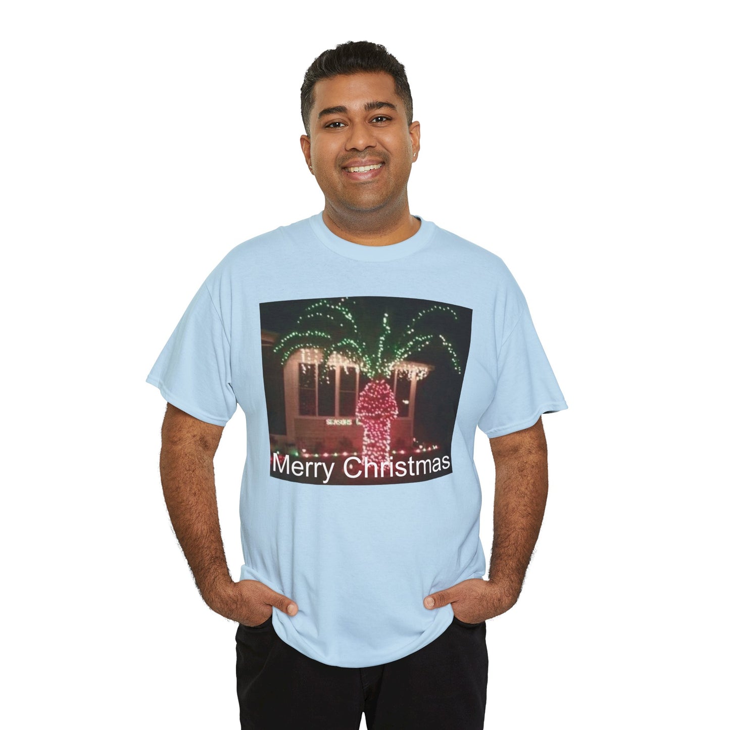 Christmas Lights Tee — 'Merry Christmas' Holiday Graphic T-Shirt Printify