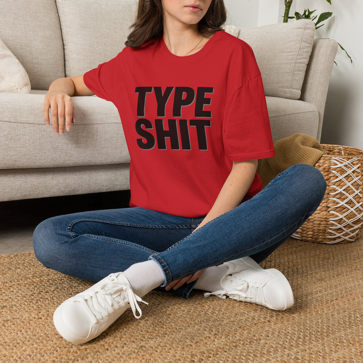 Type Shit Graphic T‑Shirt — Funny Bold Text Tee for Typographers & Designers