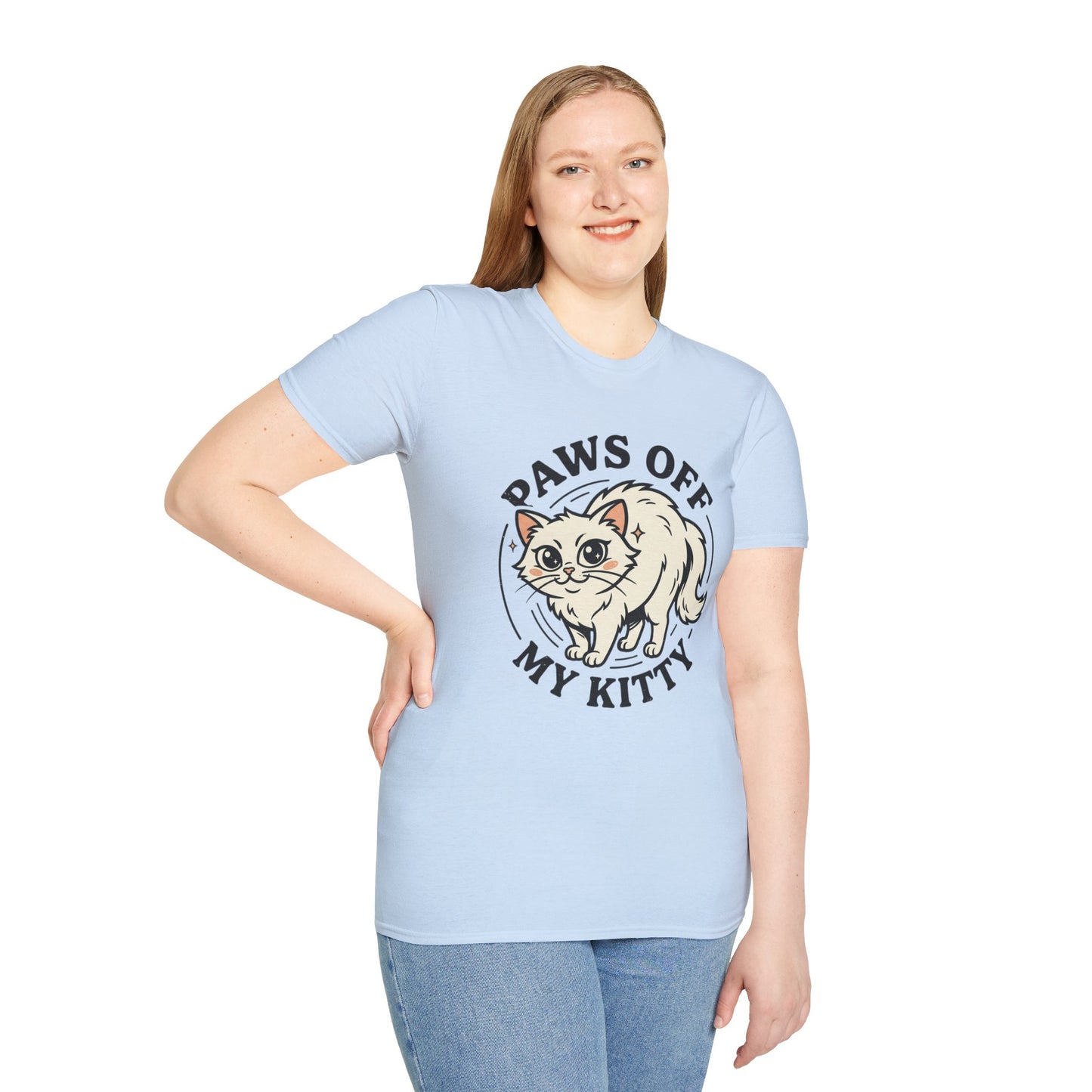 Paws Off My Kitty T-Shirt — Cute Protective Cat Graphic Tee