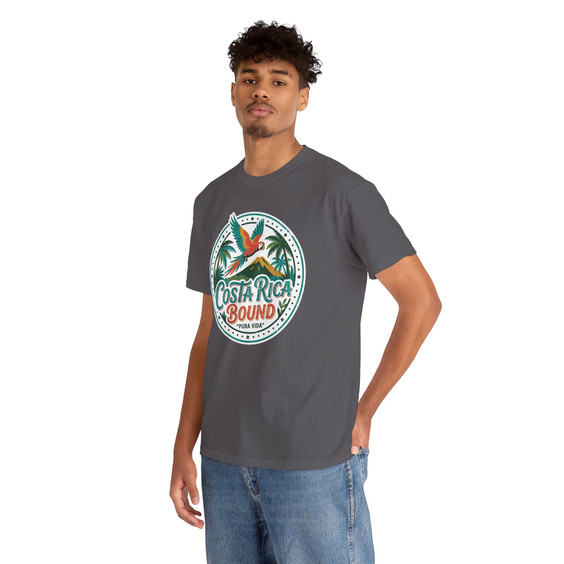 Costa Rica Bound T-Shirt — Tropical Parrot Travel Tee Printify