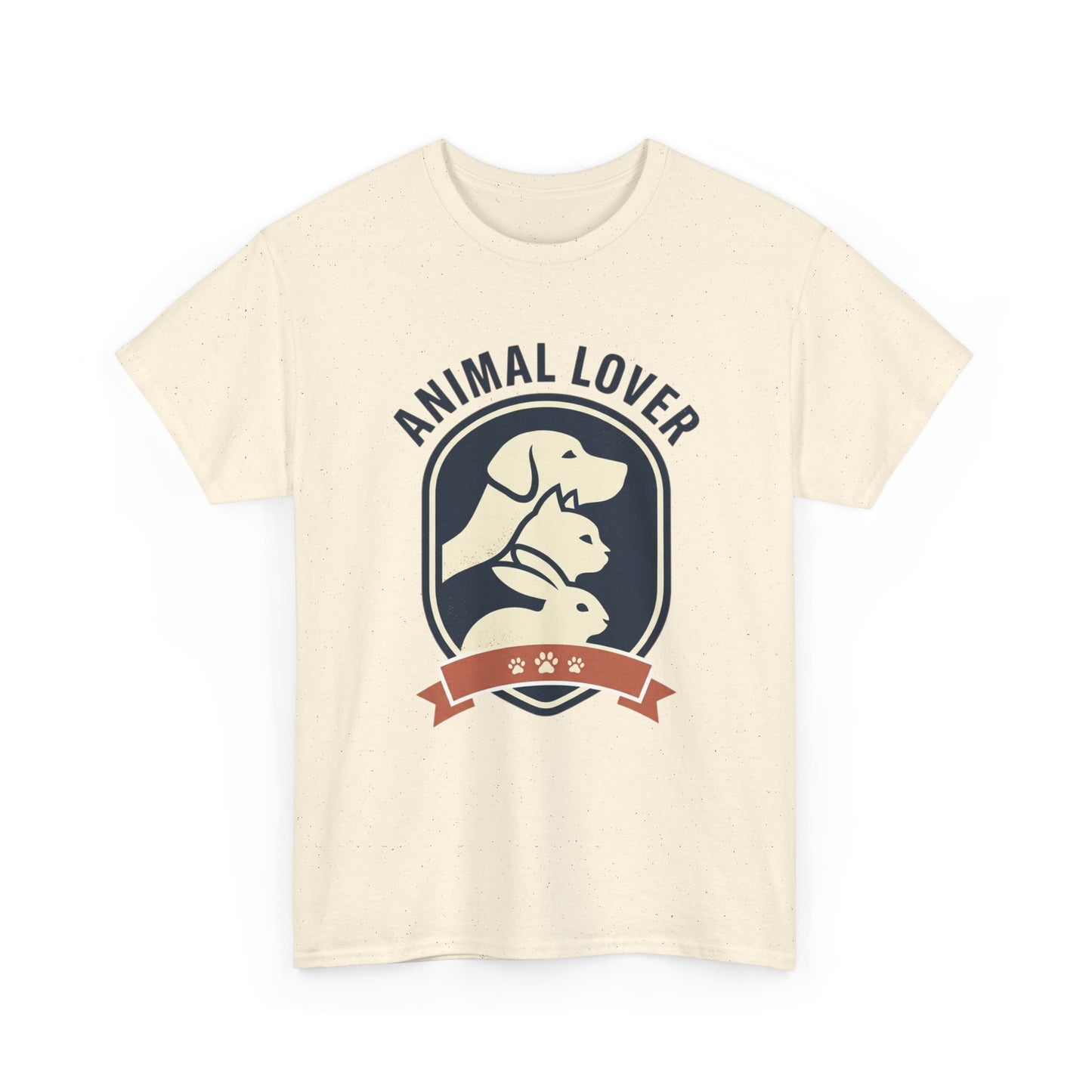 Animal Lover T-Shirt — Retro Pet Badge Tee (Dogs & Cats)