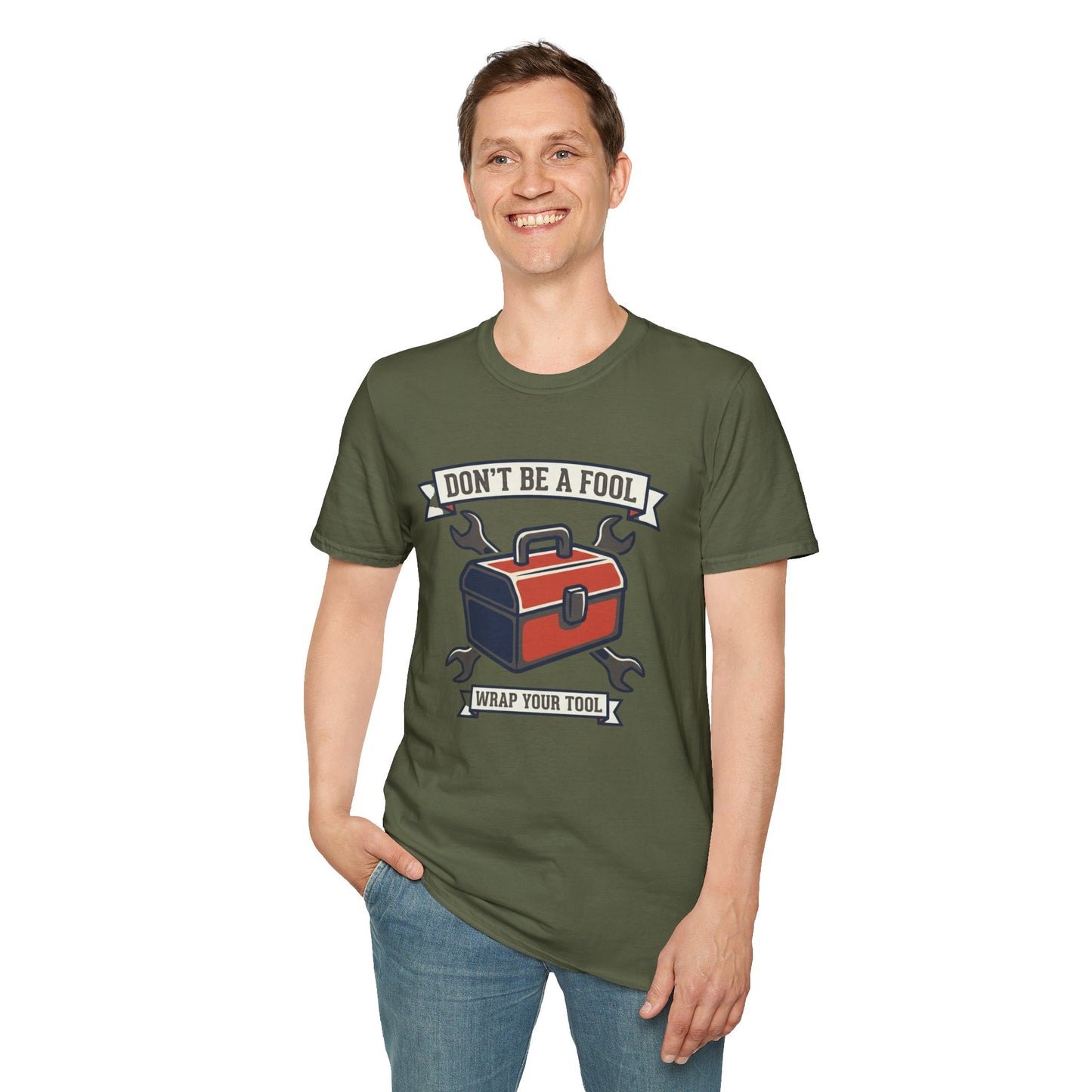 Don't Be a Fool Toolbox T‑Shirt — Wrap Your Tool Shirt for Mechanics & DIYers